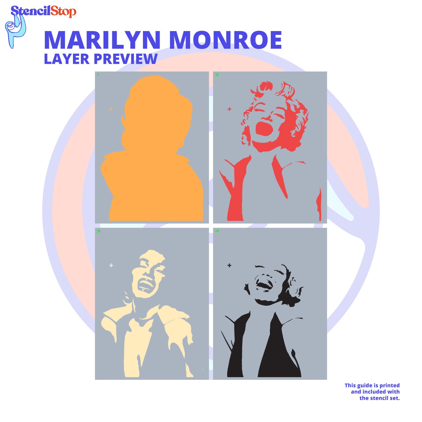 Marilyn Monroe Stencil Layer Preview