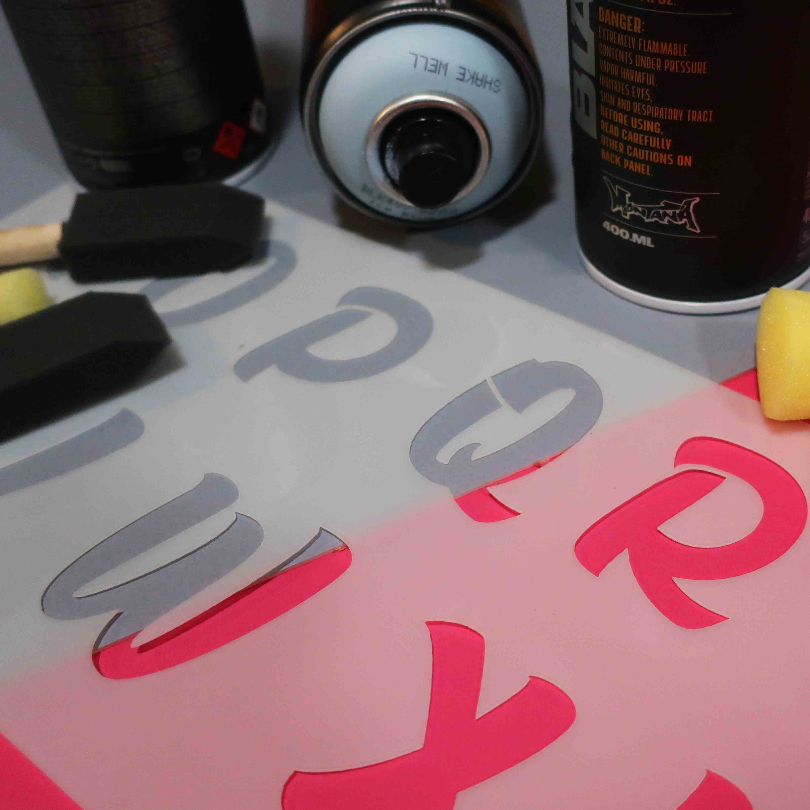 Marker font stencil set