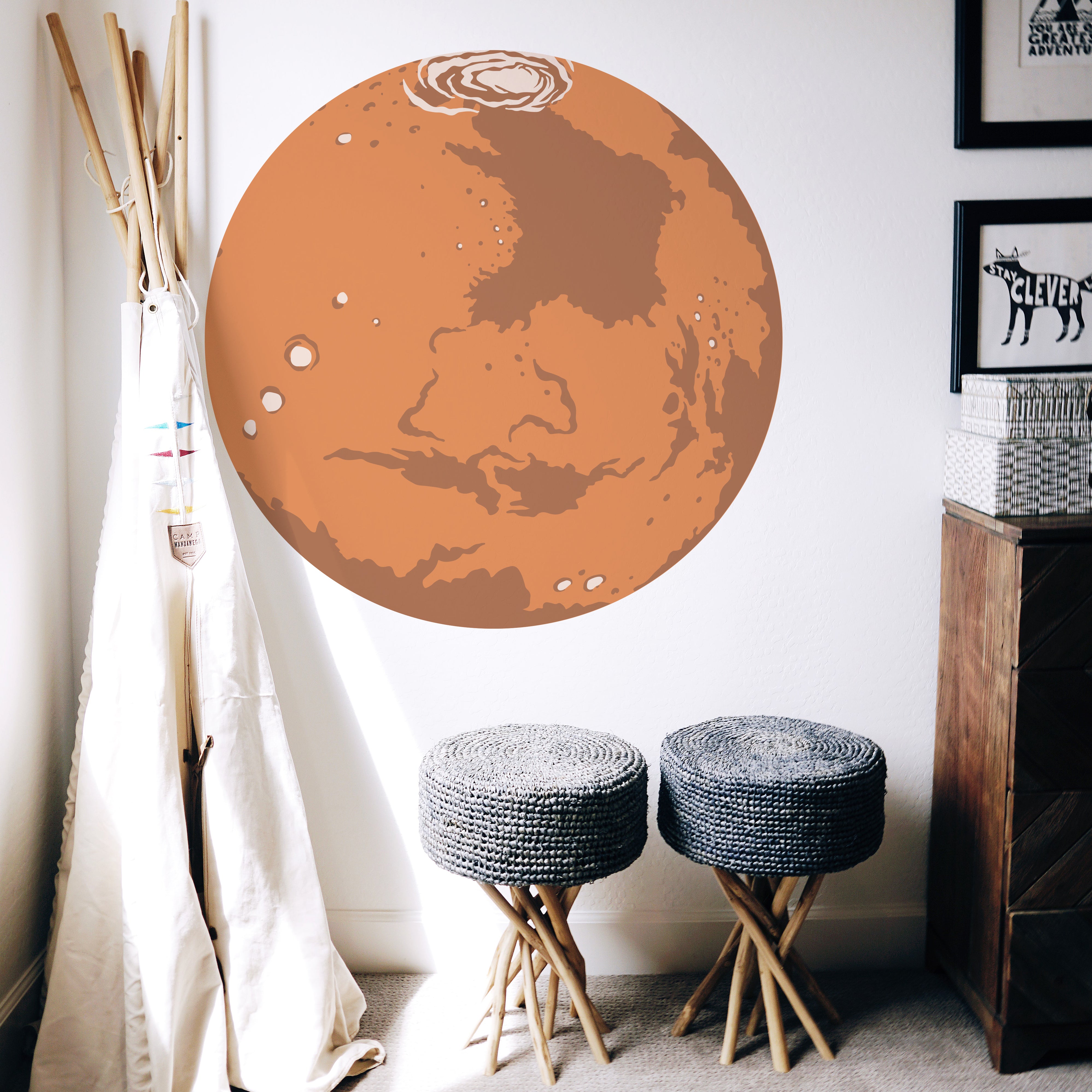 Mars Wall Mural Stencil Set