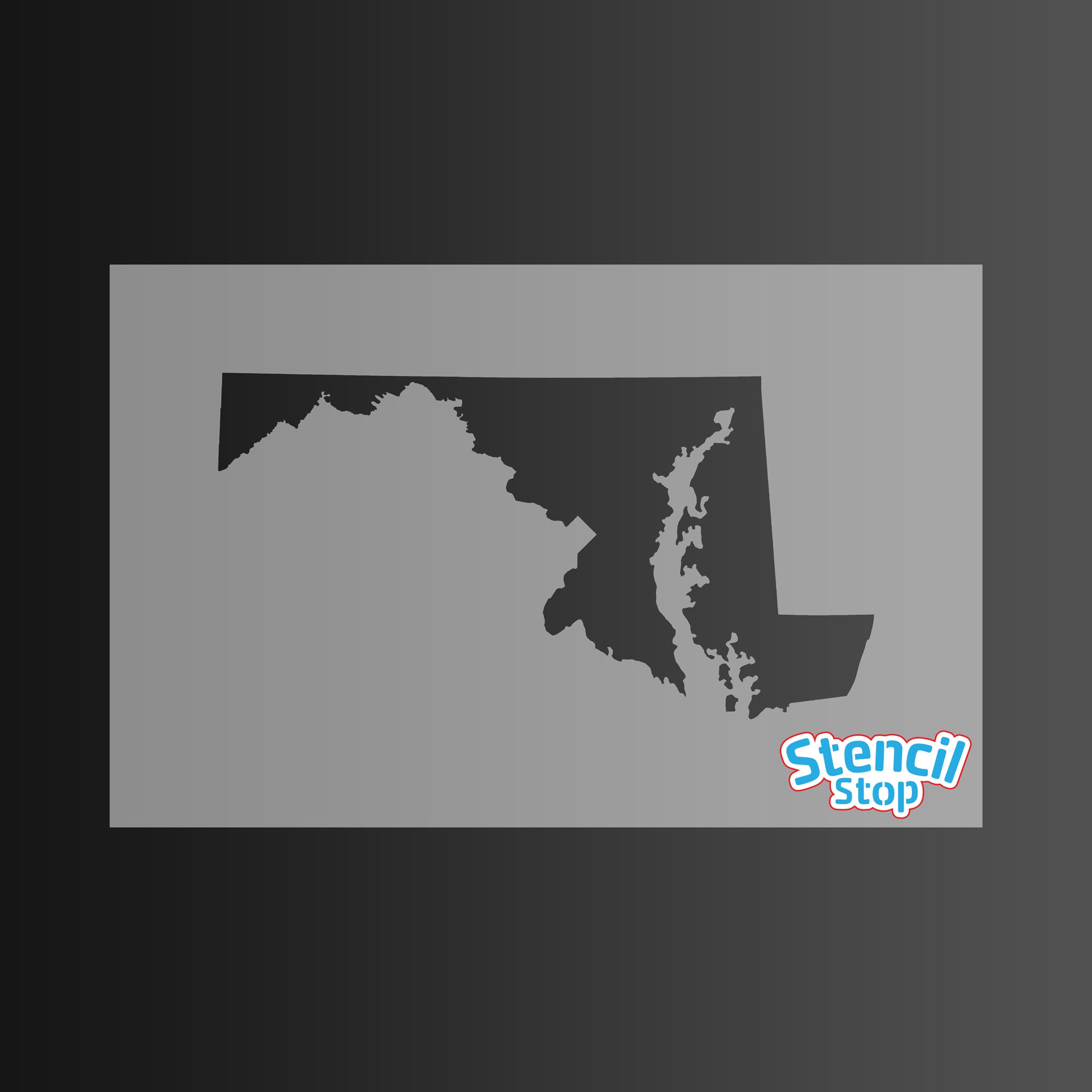 State of Maryland Shape Stencil