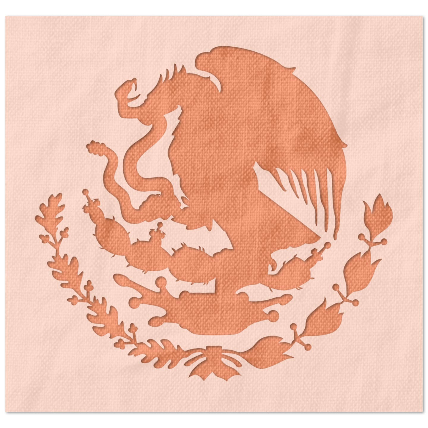 Mexican Flag Silhouette Stencil