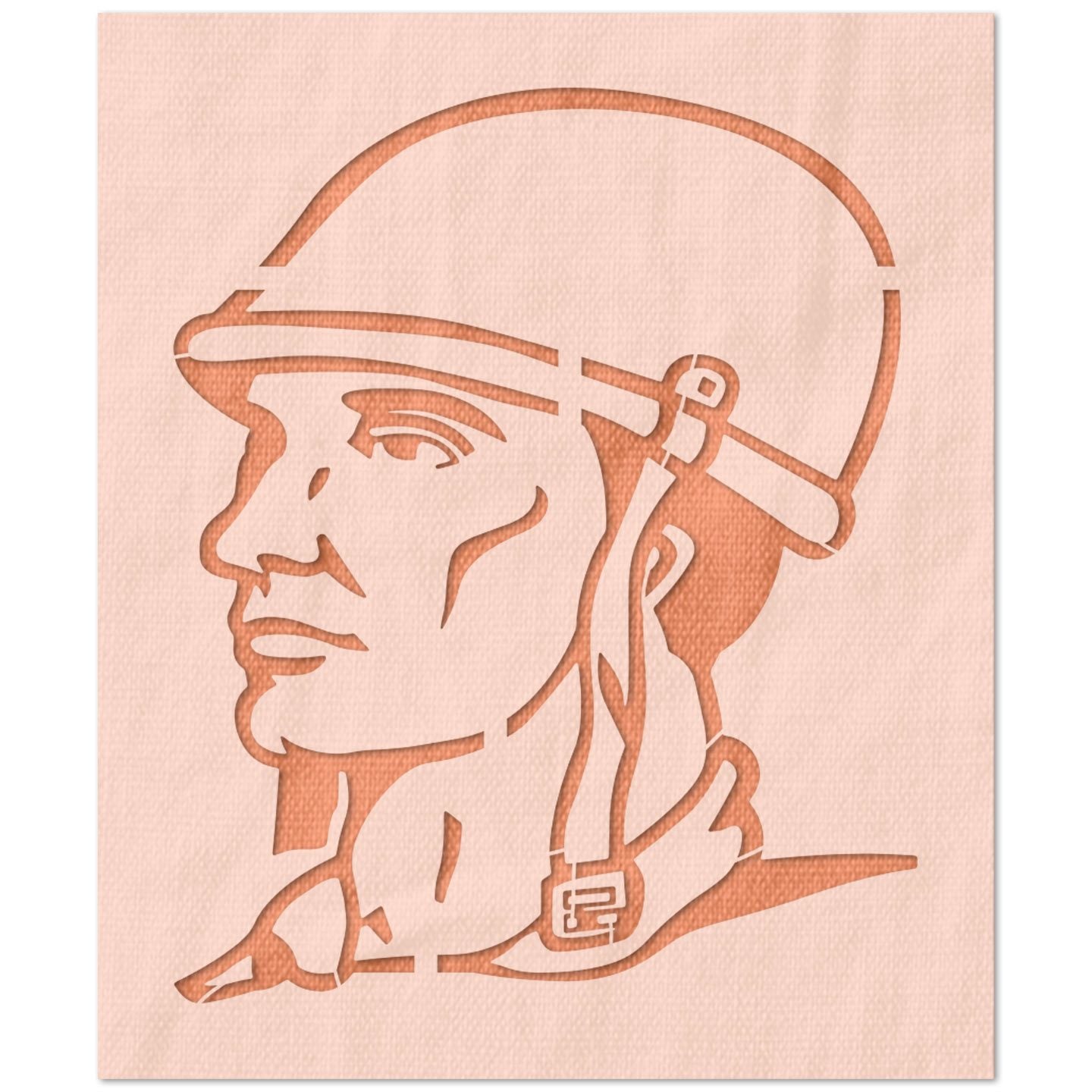 Military Man Stencil