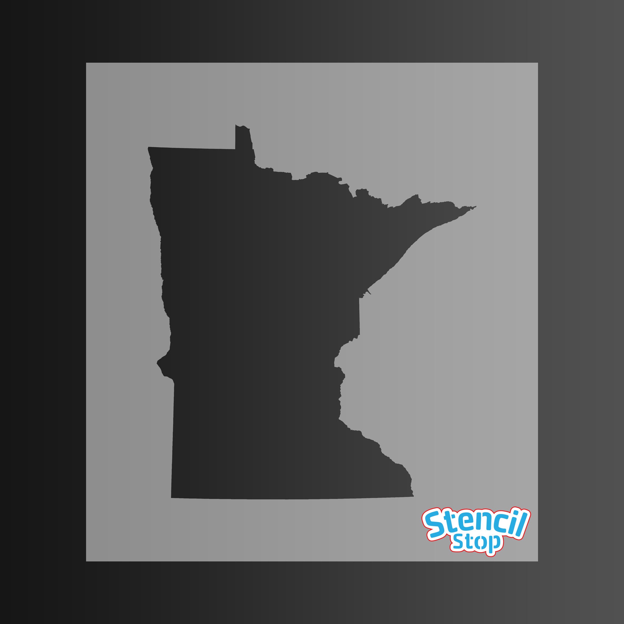State of Minnesota Shape Stencil