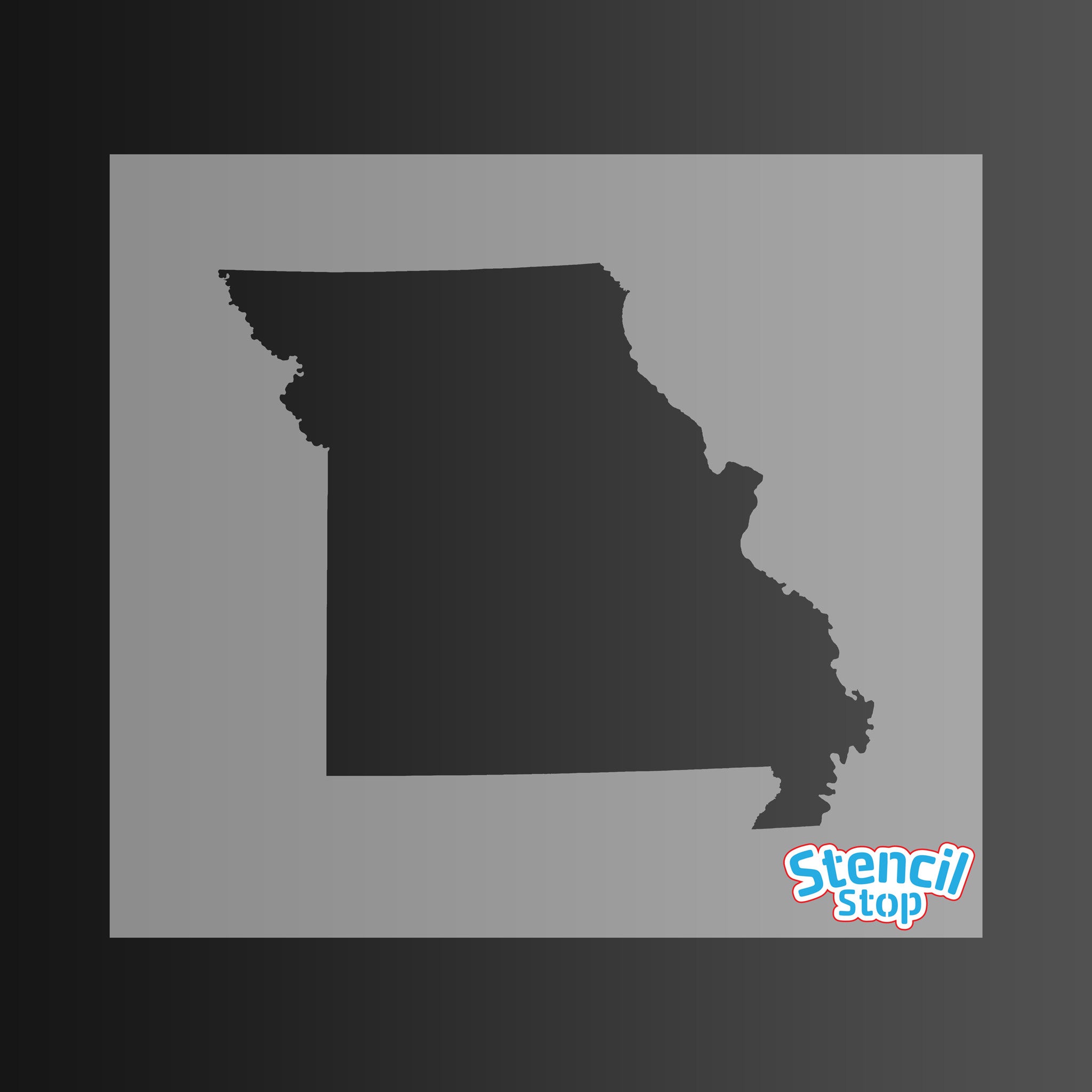 State of Missouri Shape Stencil