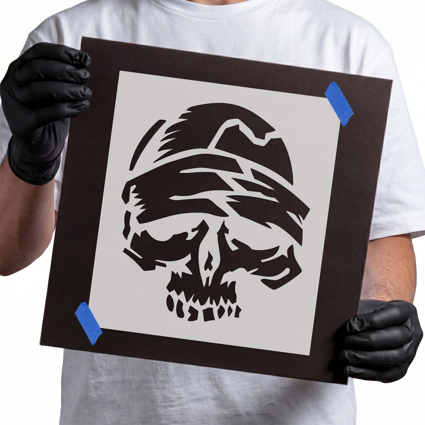 Mummy Skull Stencil