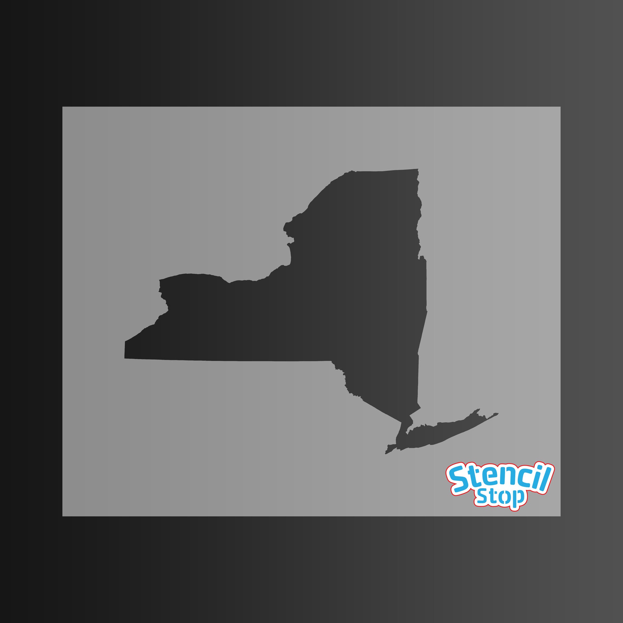 State of New York Shape Stencil