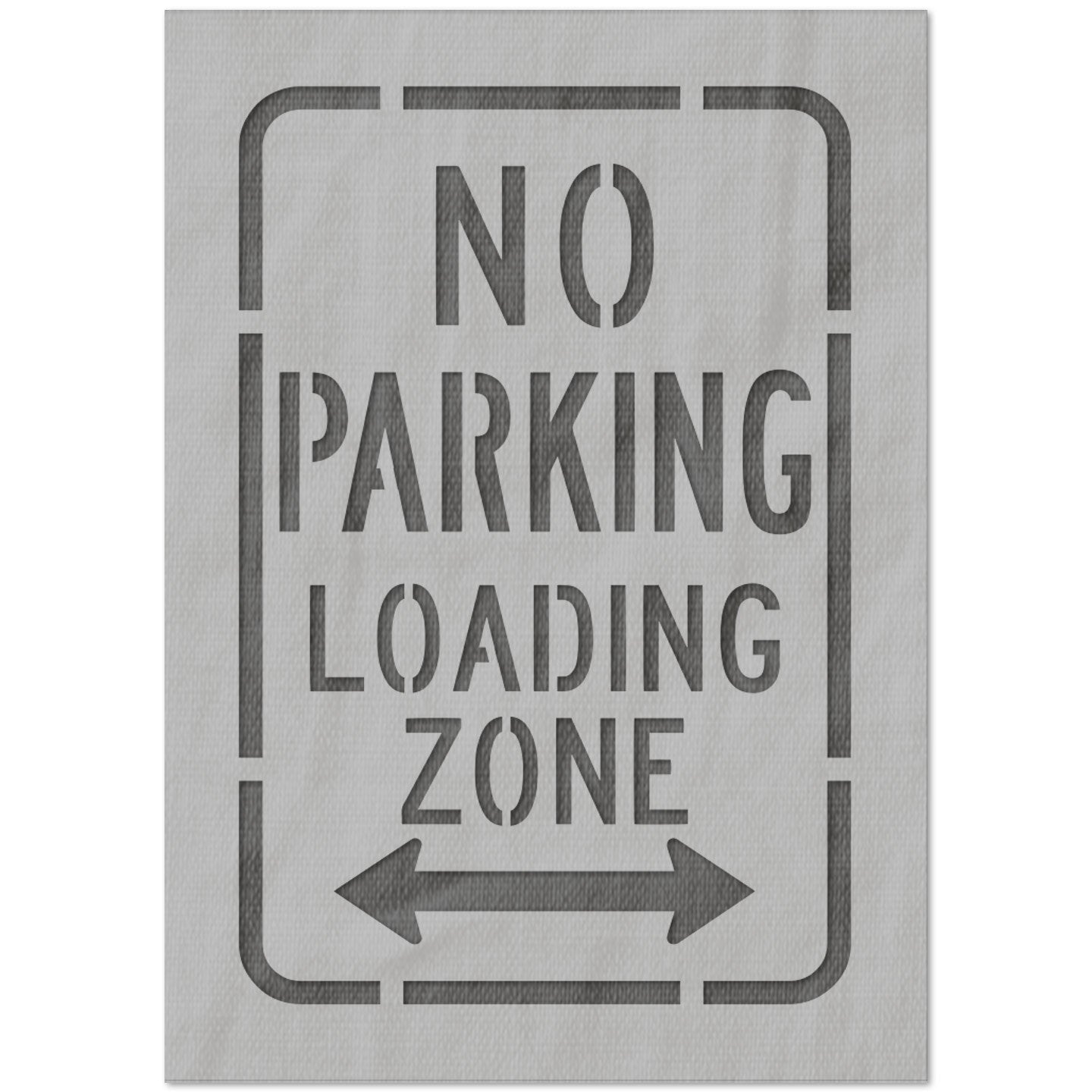 No Parking Loading Zone Text Stencil
