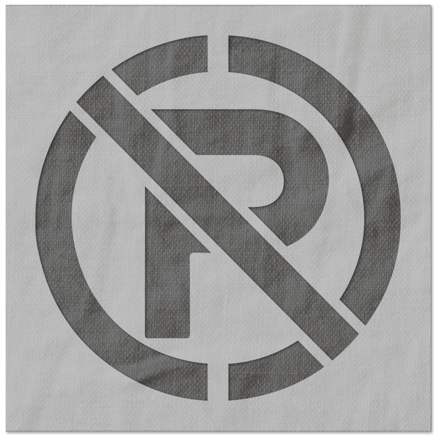 No Parking Symbol Stencil