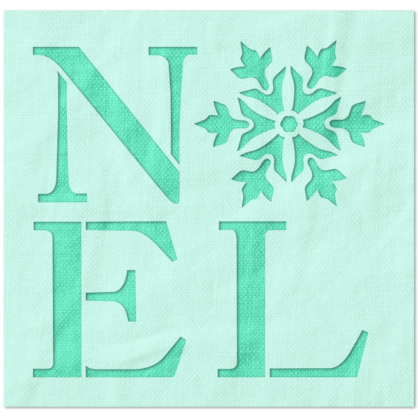 Noel with Snowflake Stencil