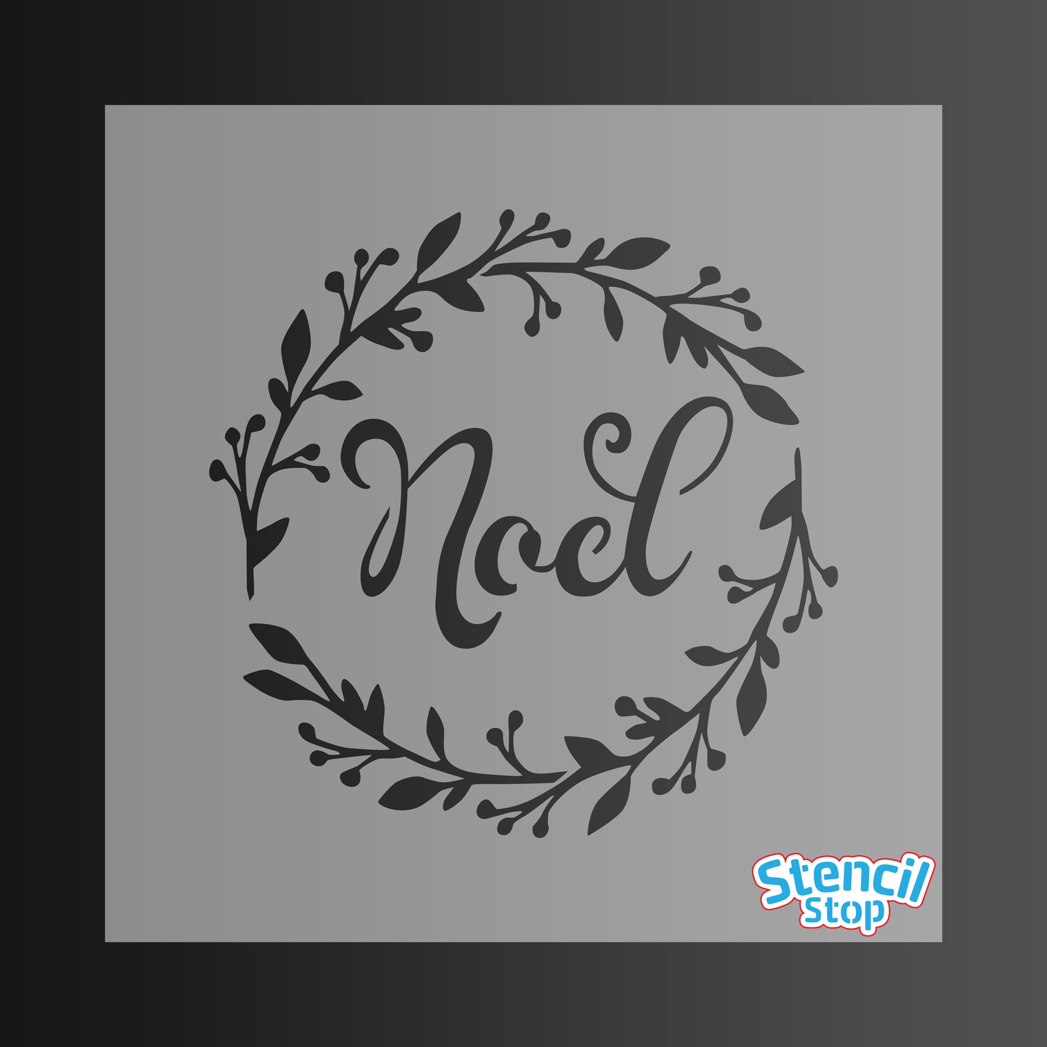 Noel Wreath Stencil