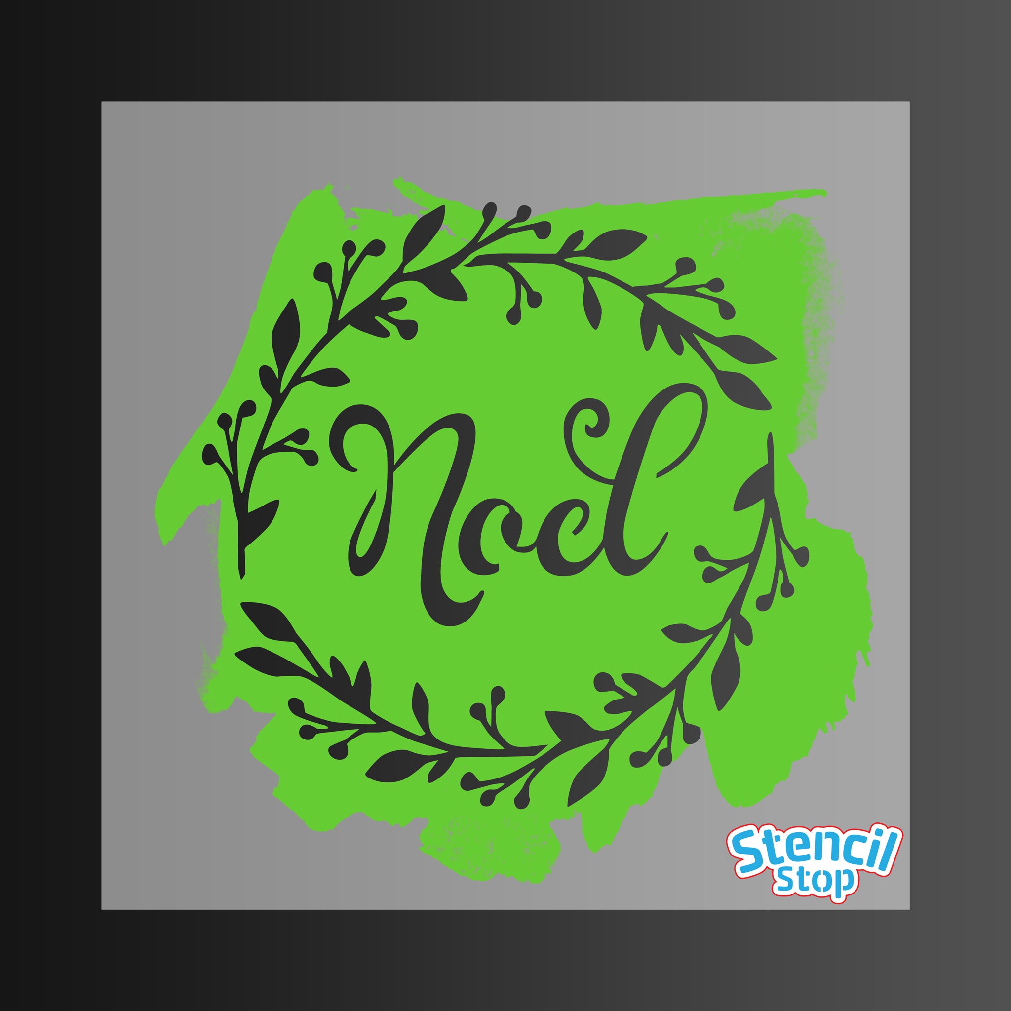 Noel Wreath Stencil