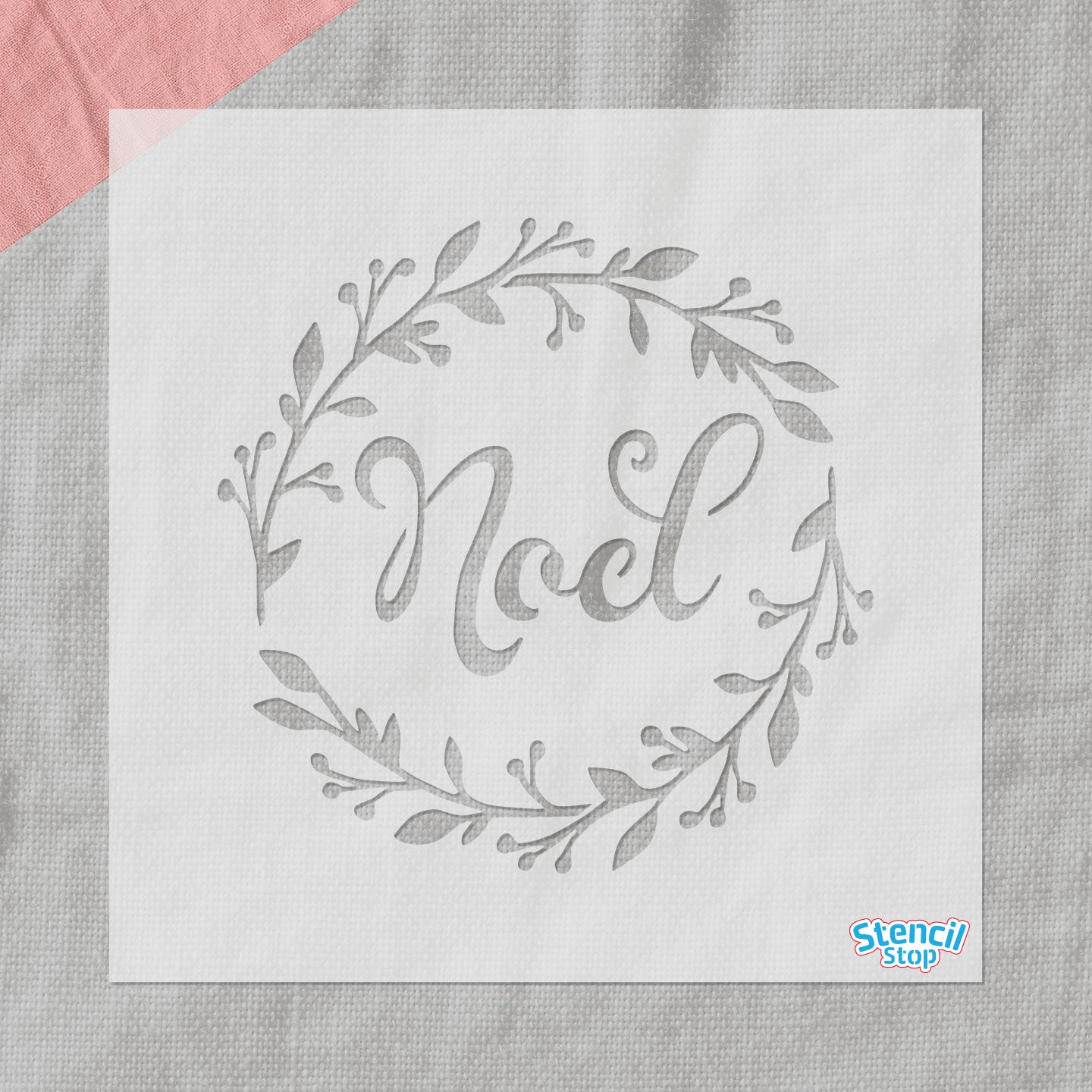 Noel Wreath Stencil