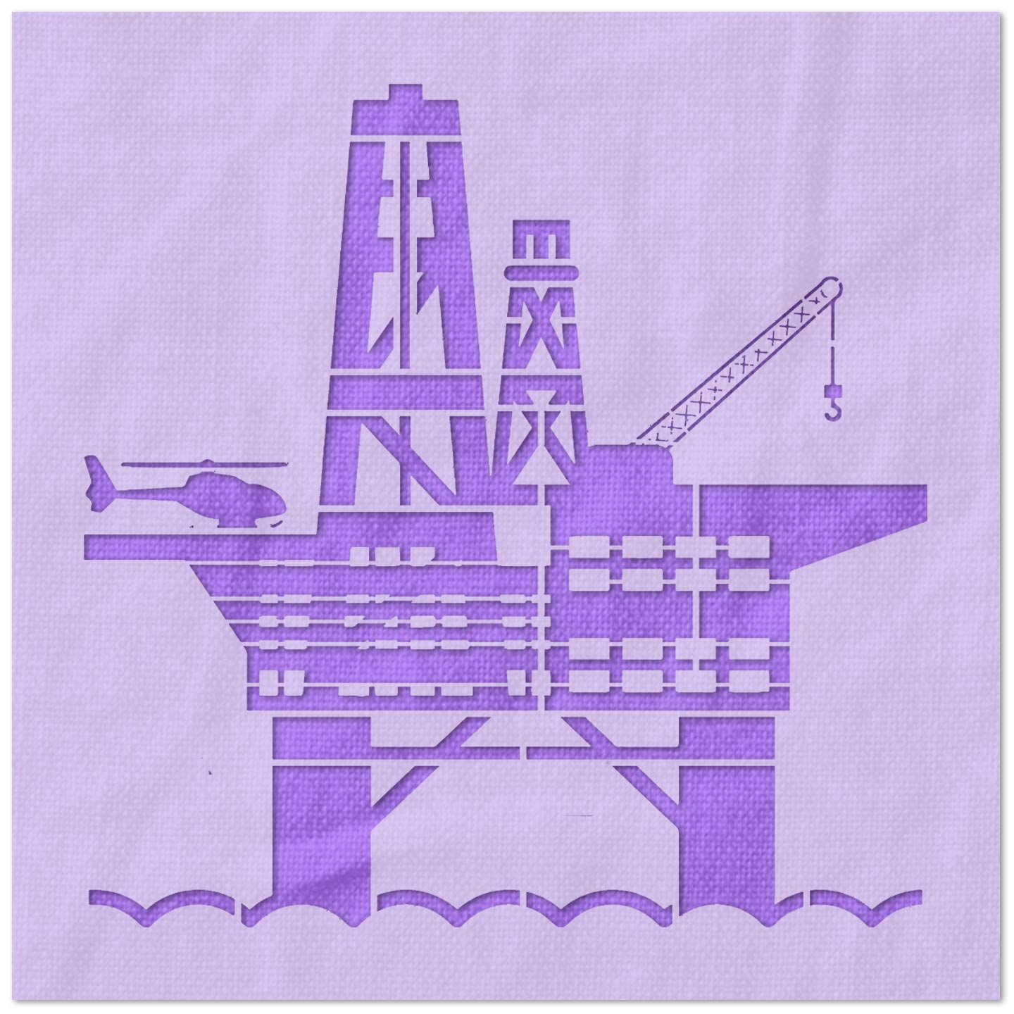 Oil Rig Stencil