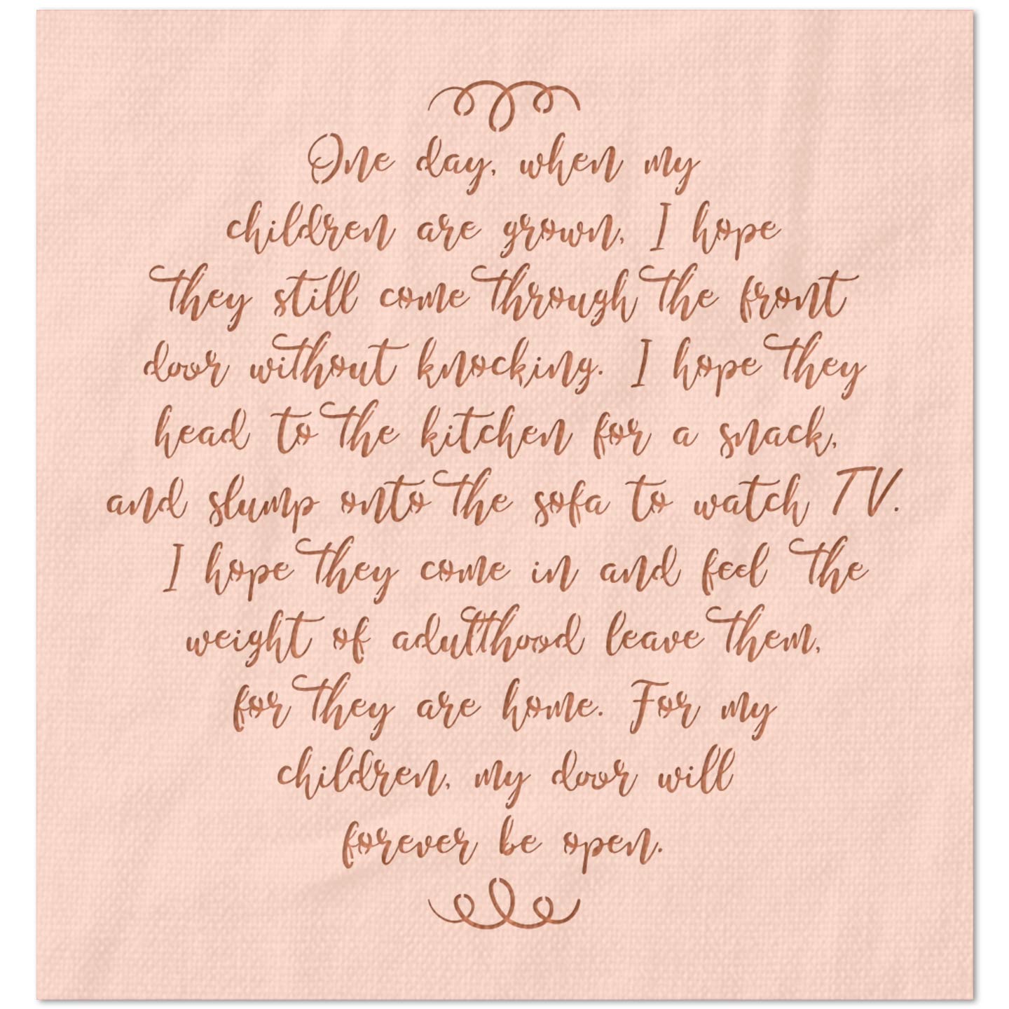 One Day When My Children are Grown Stencil