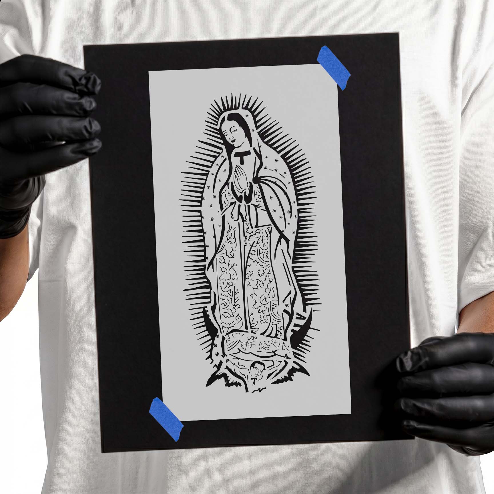 Our Lady of Guadalupe Stencil