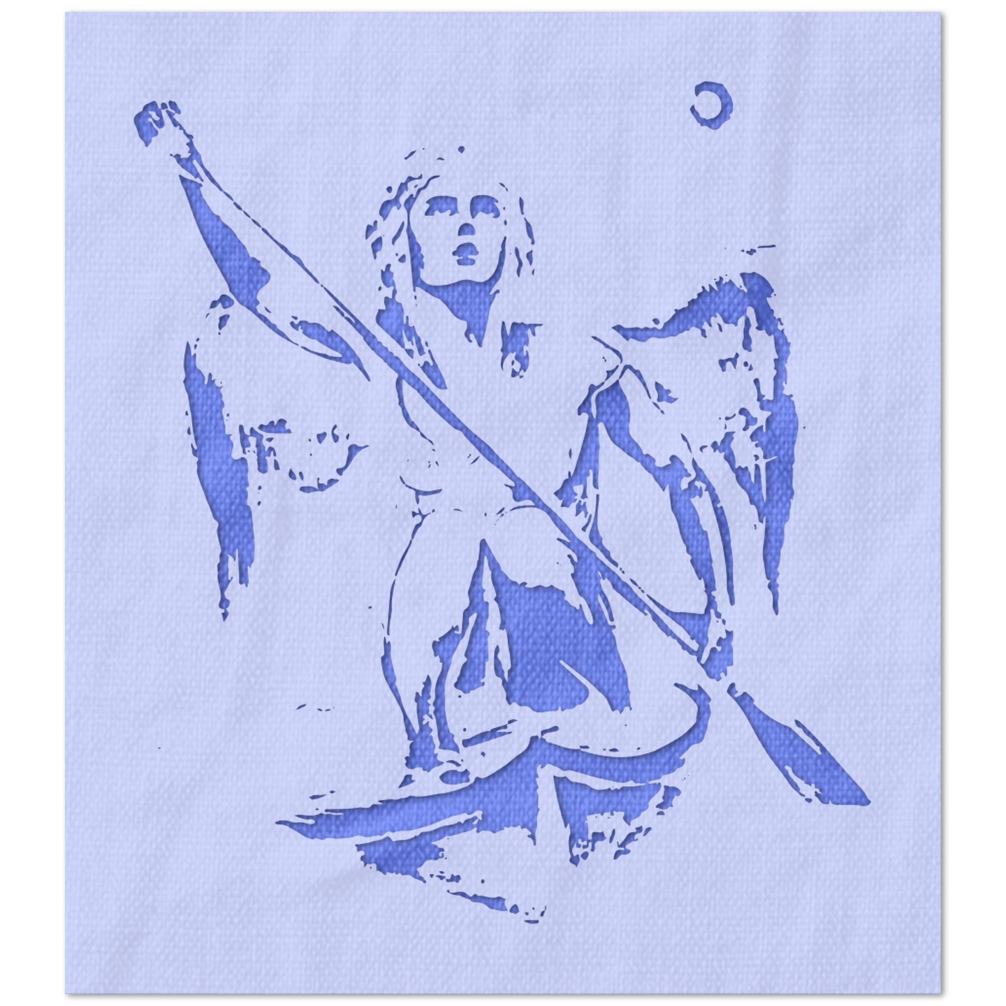 Paddling Angel Stencil