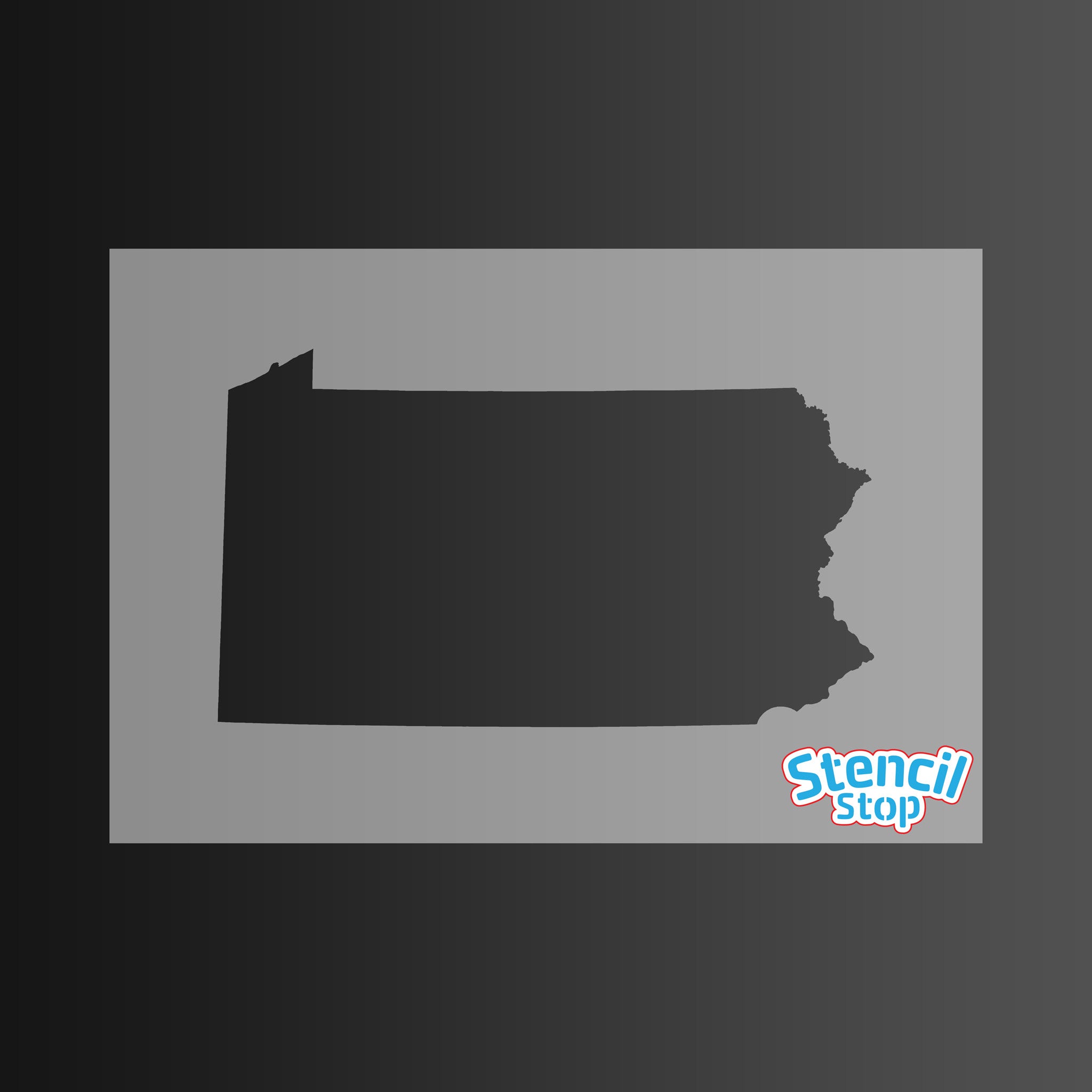 State of Pennsylvania Shape Stencil