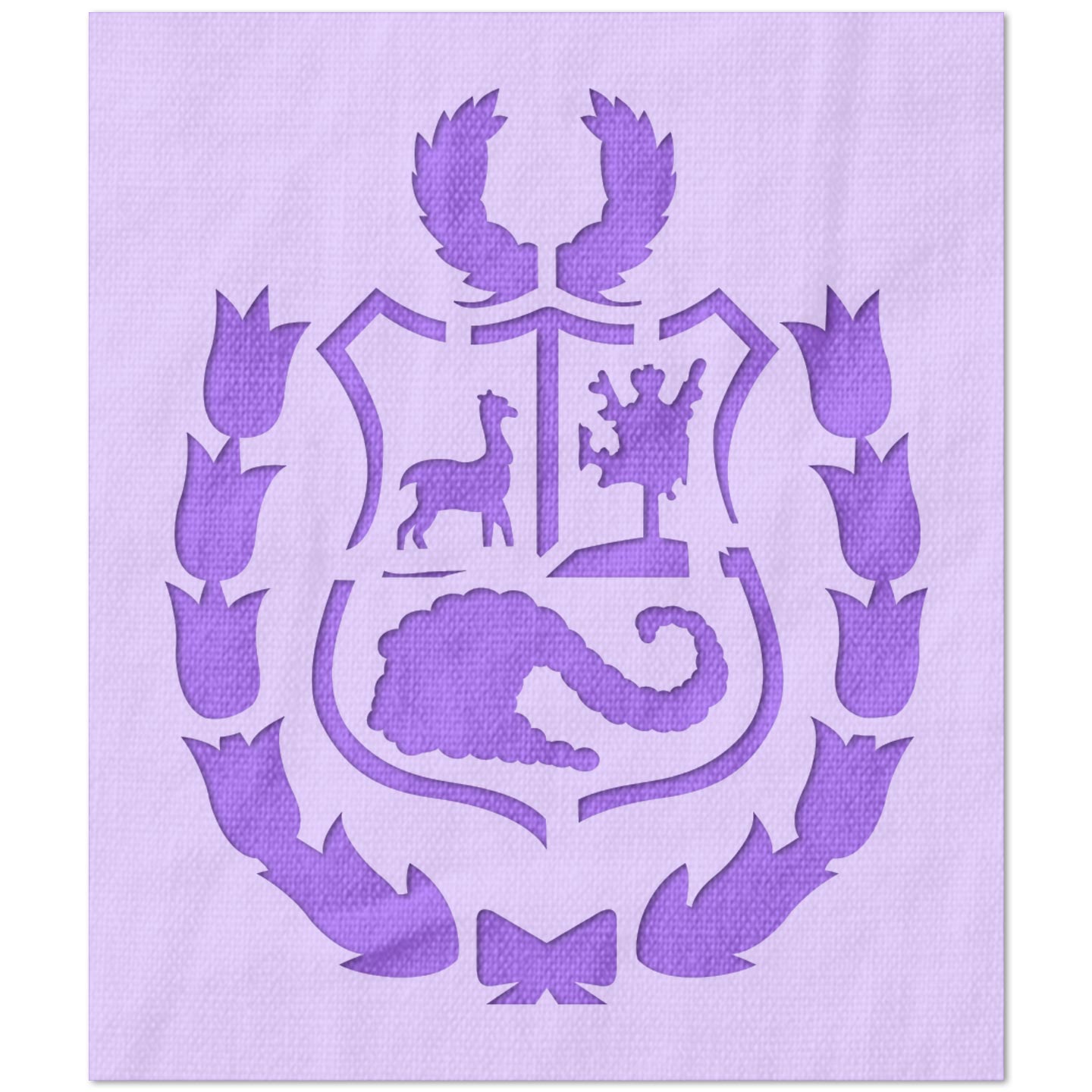 Peru Coat of Arms Stencil