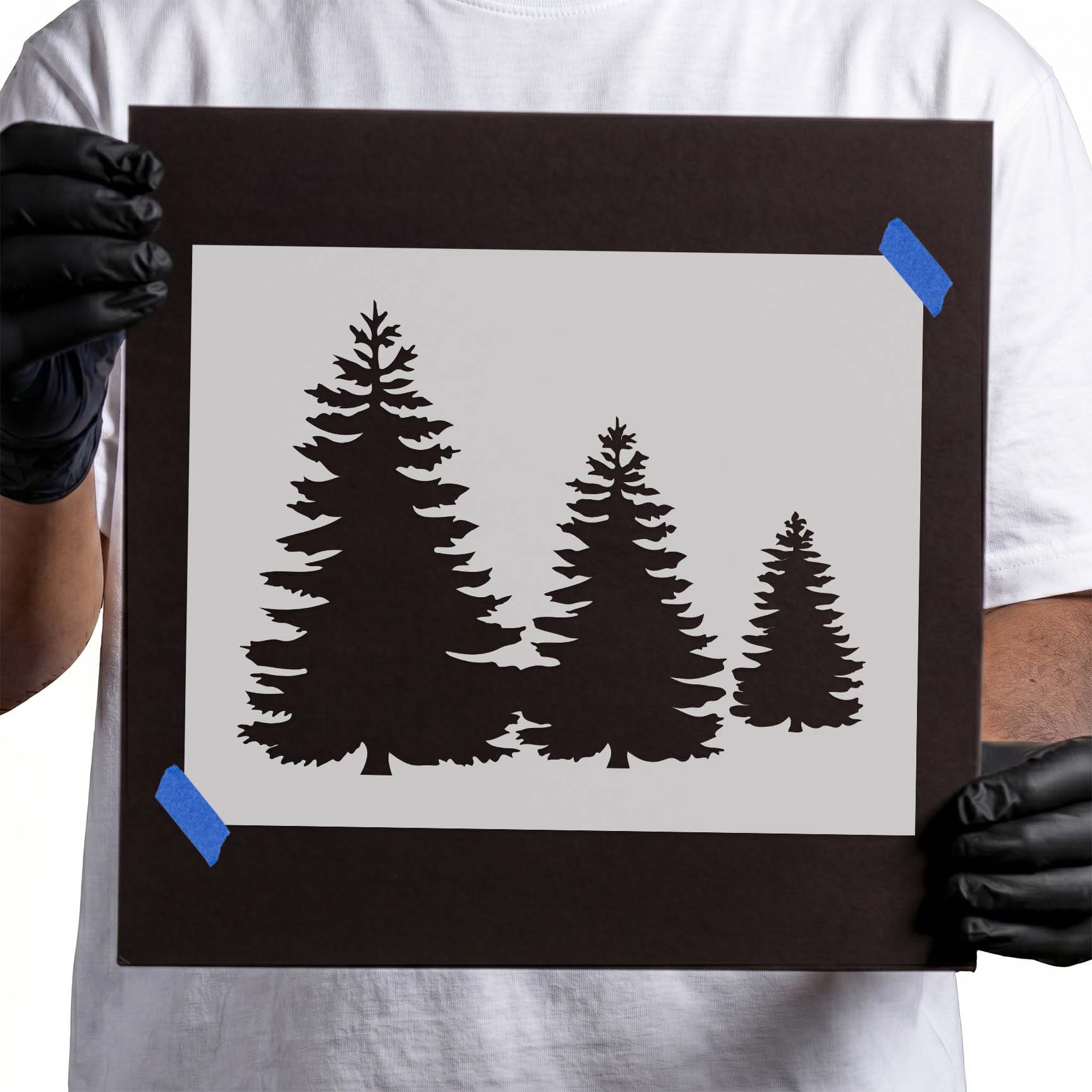 Pine Trees Stencil