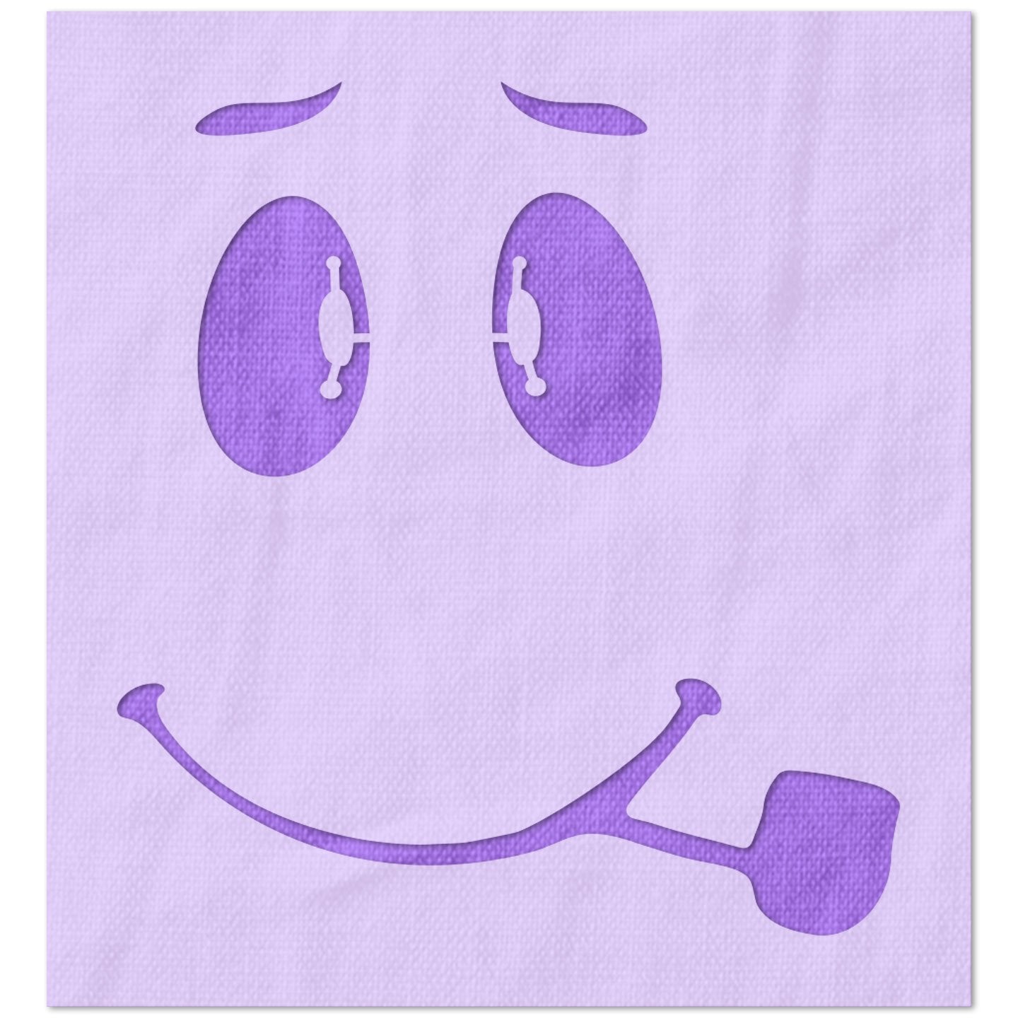 Pipe Smoking Smiley Face Stencil