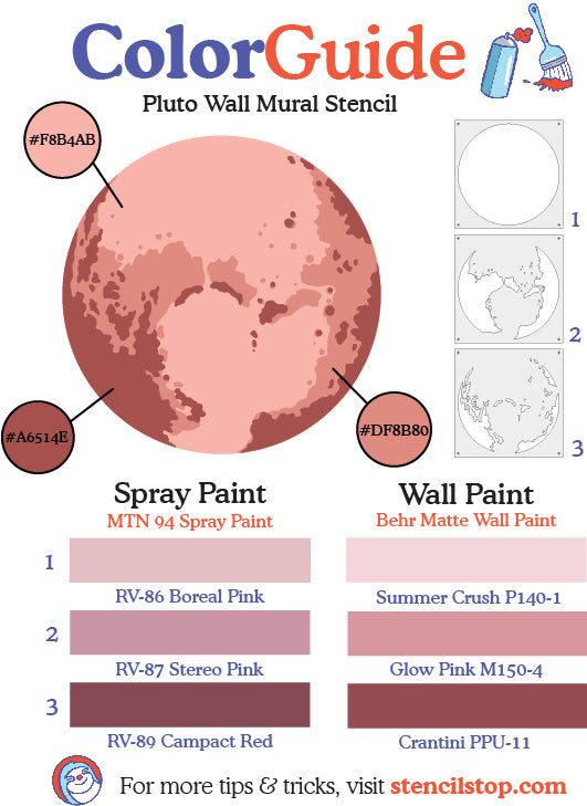 Pluto Color Guide