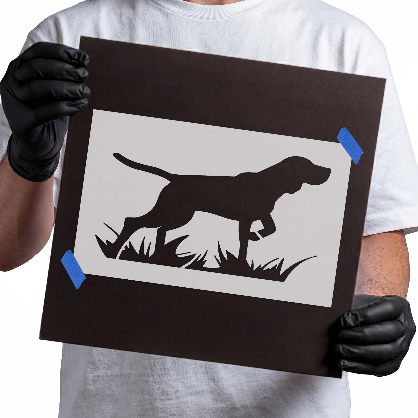 Pointer Dog Stencil