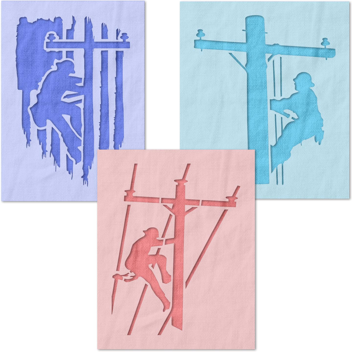 Power Linemen Stencil Set