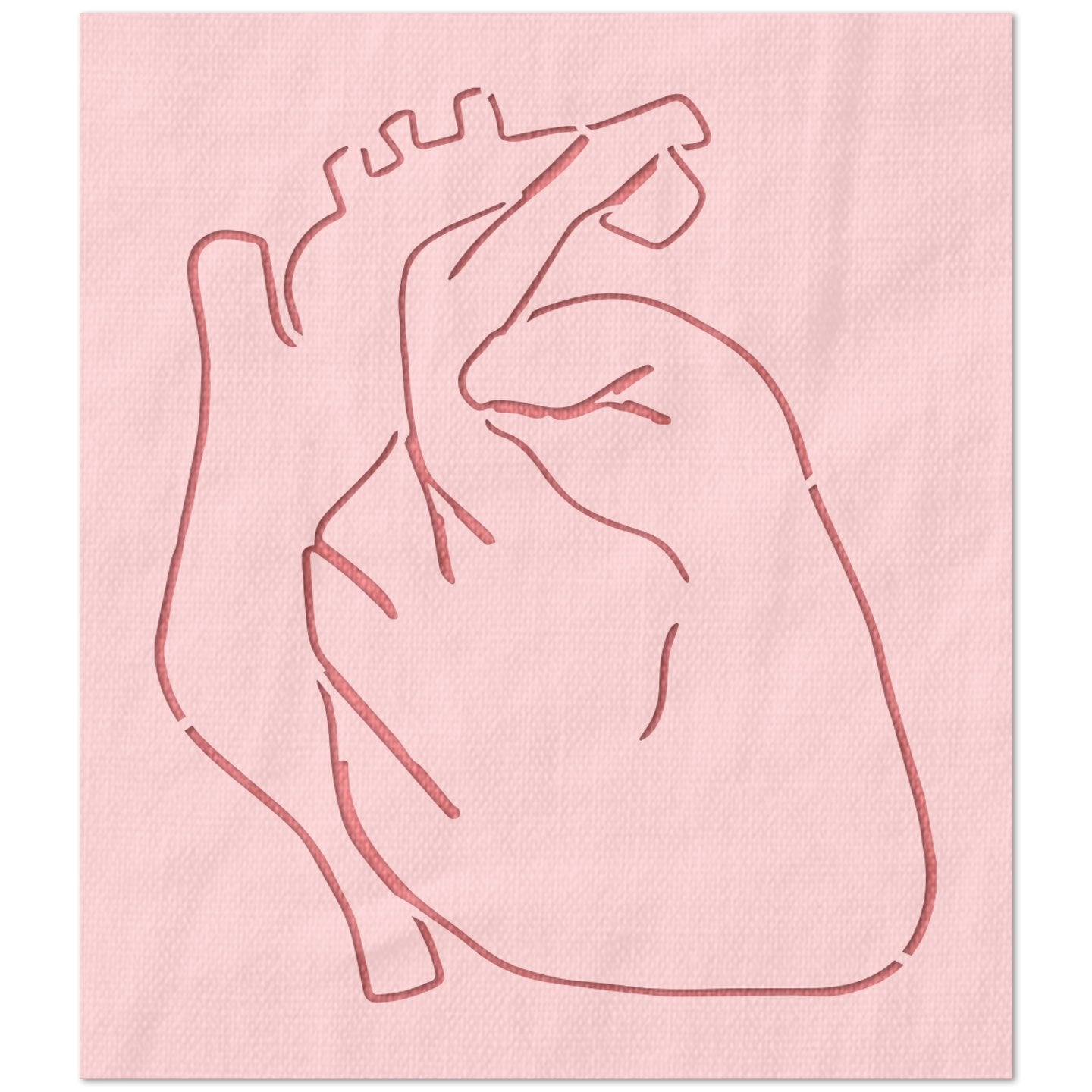 Real Heart Stencil