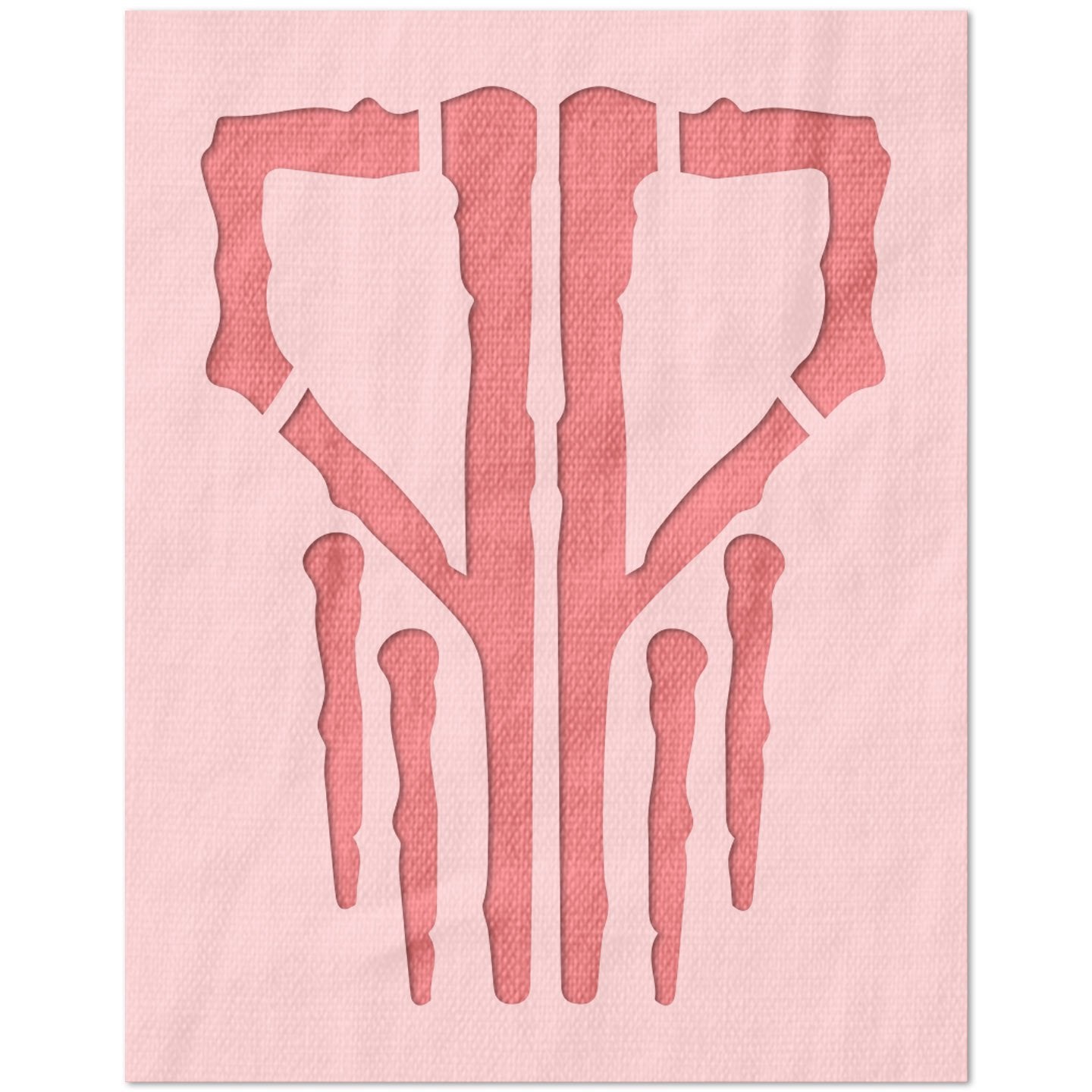 Red Face Logo Stencil