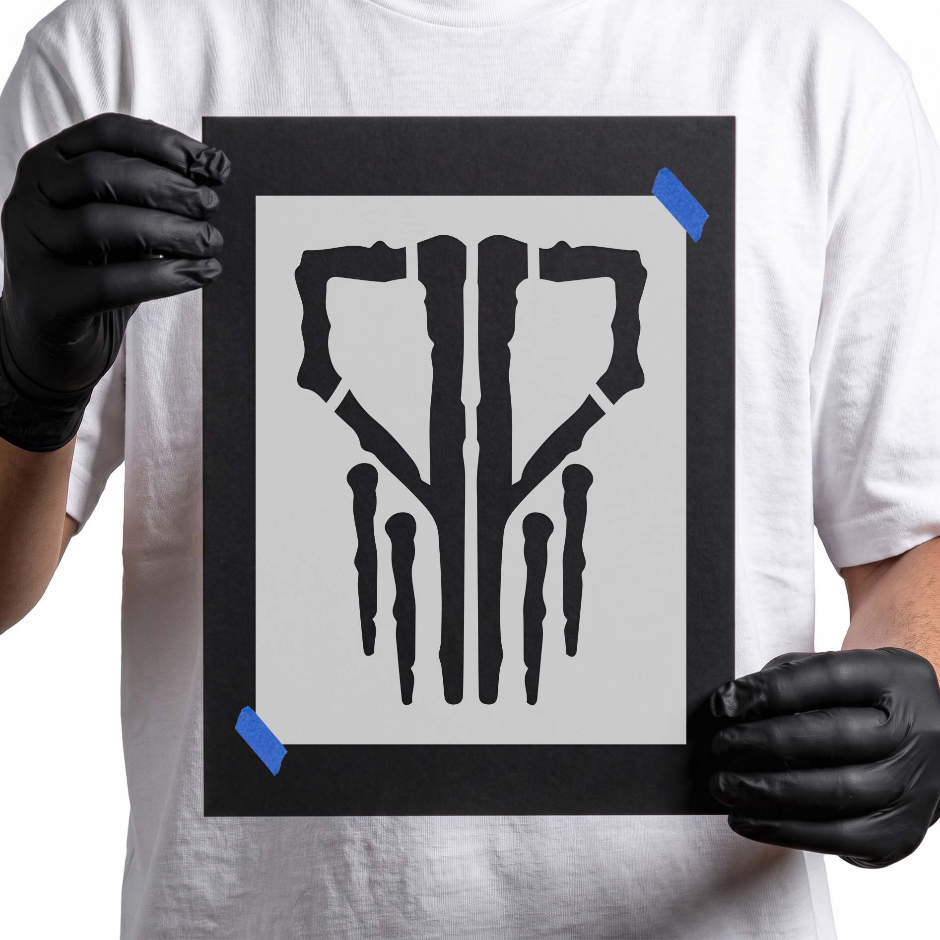 Red Face Logo Stencil