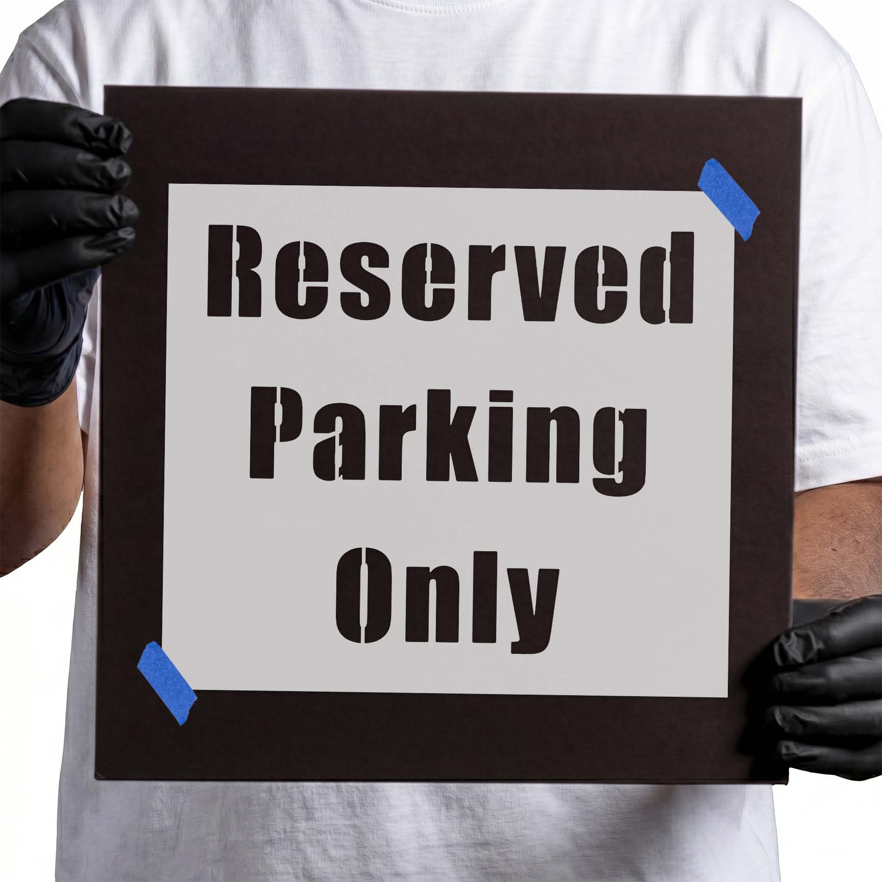 Reserved Parking Only Stencil