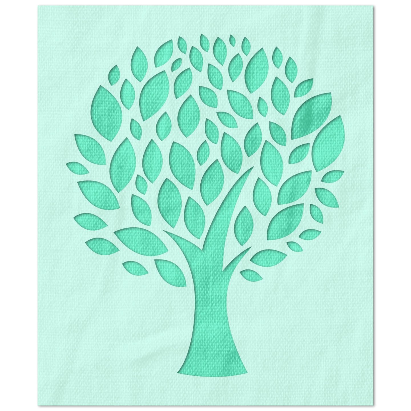 Round Tree Stencil