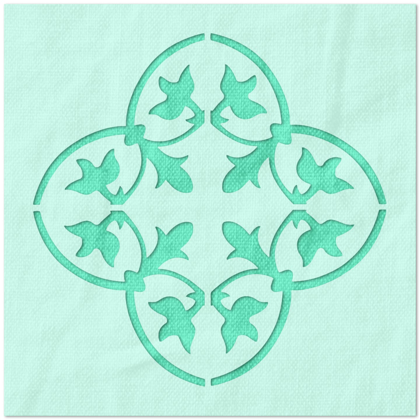 Rounded Floral Tile Stencil