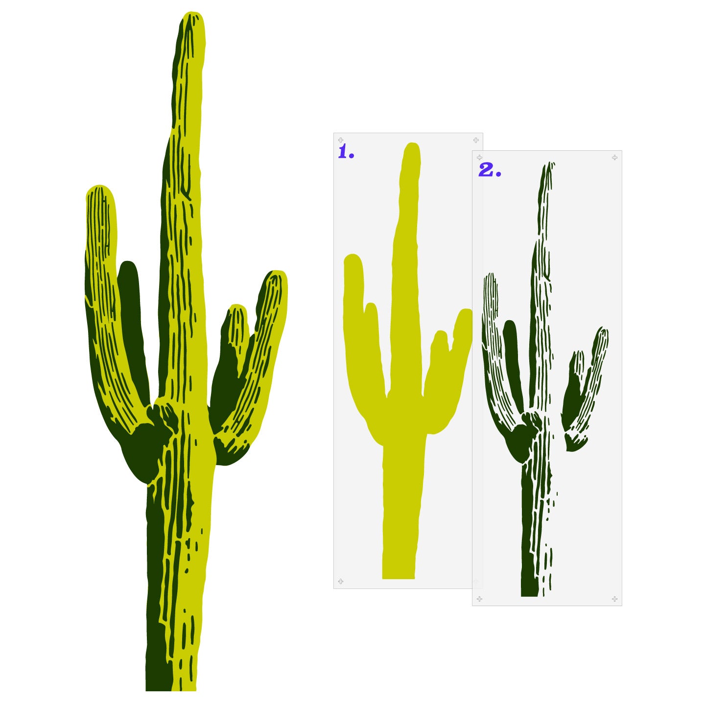 Saguaro National Park Mural Stencil