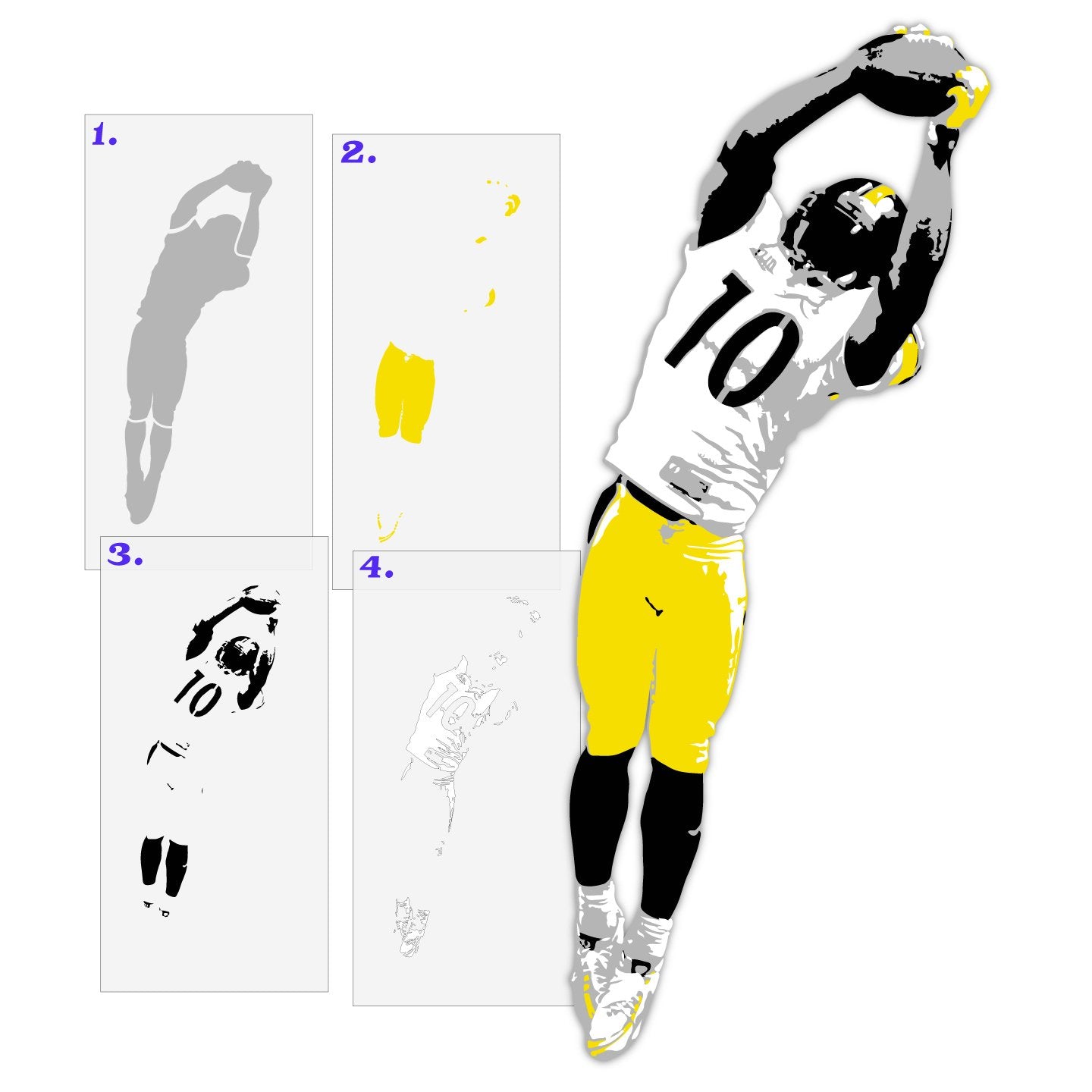 Santonio Holmes Layered Stencil Set