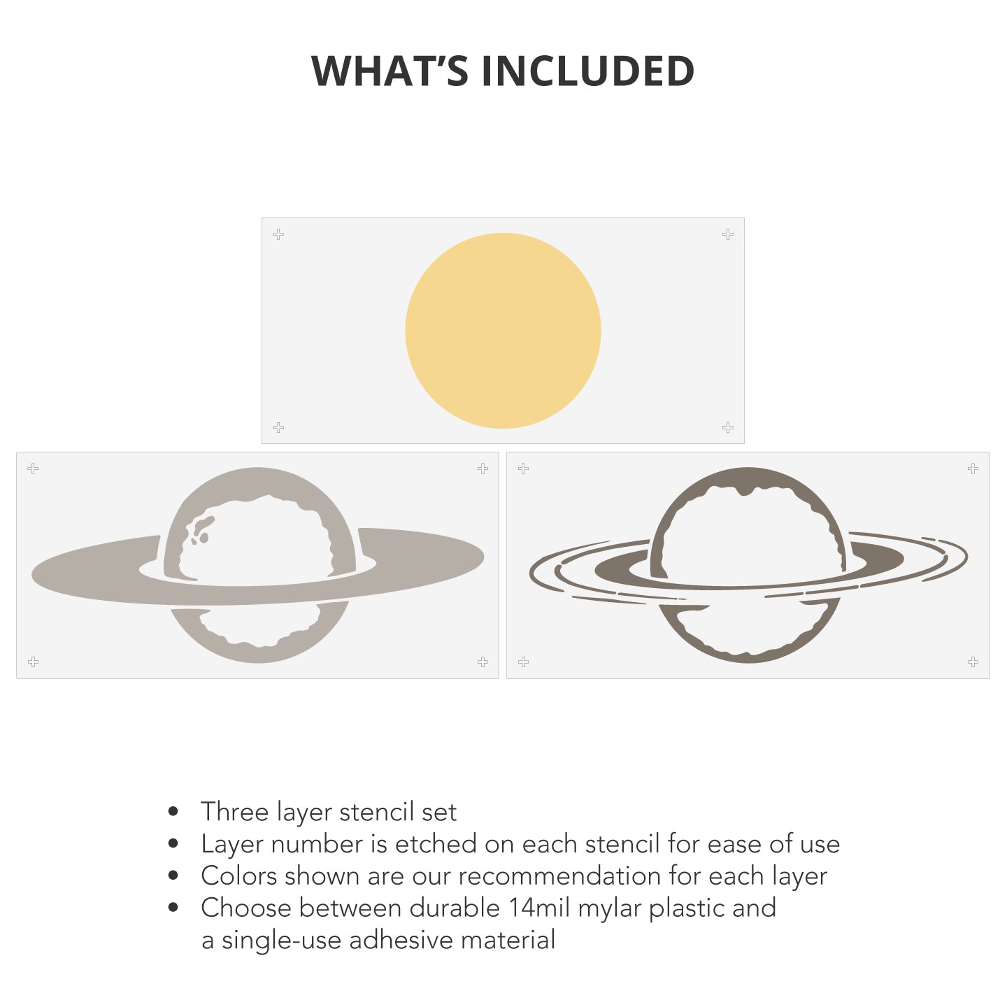 What's Included Mural Stencil Set