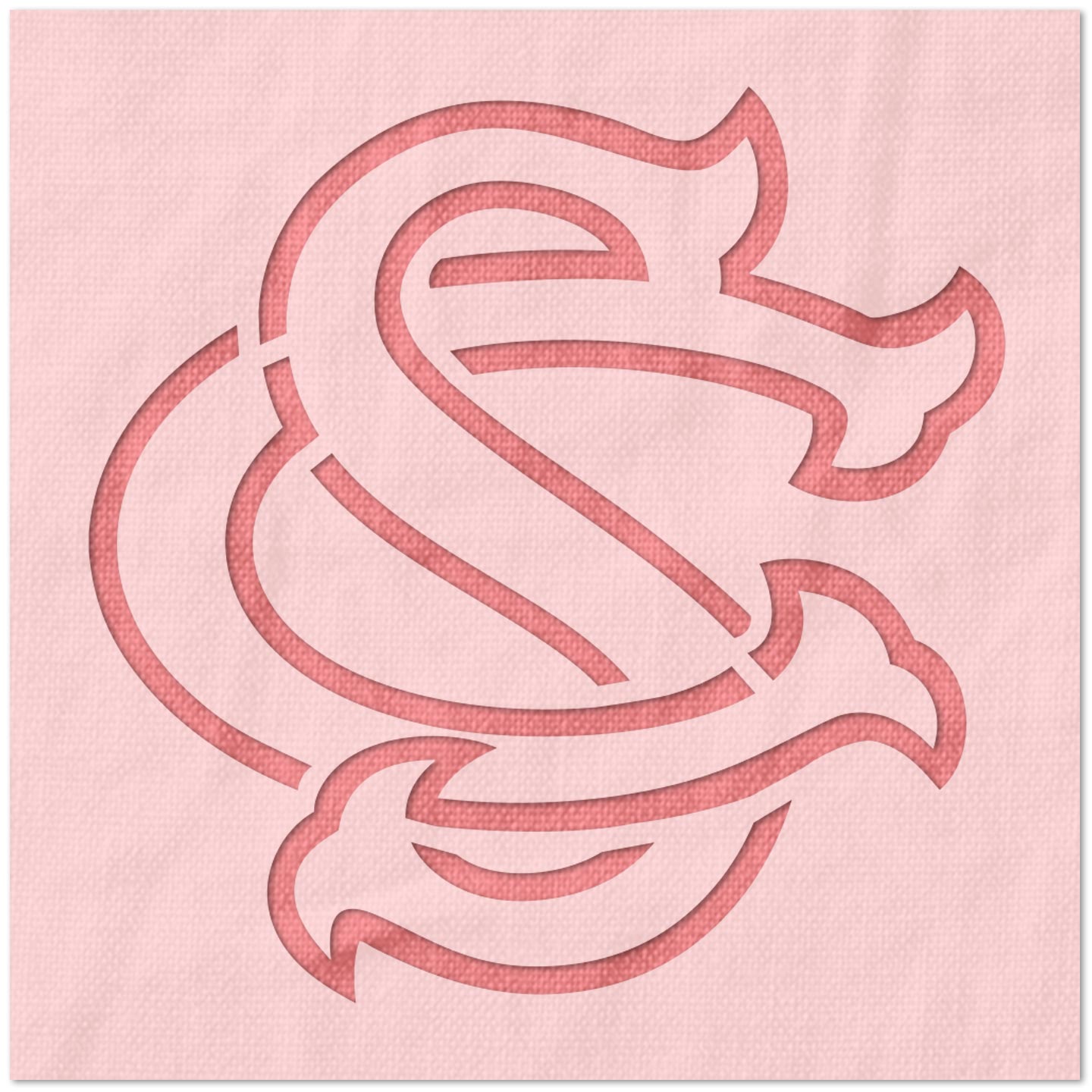 South Carolina Gamecocks Interlocking SC Baseball Logo Stencil south-carolina-gamecocks-interlocking-sc-baseball-logo-stencil