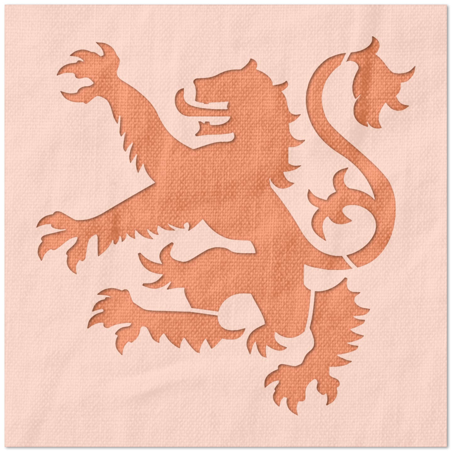 Lion Rampant Stencil