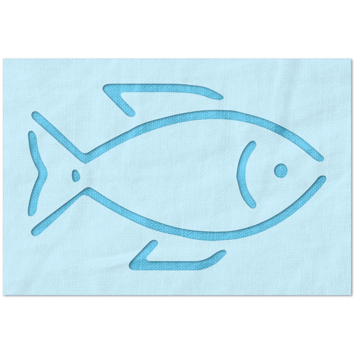 Simple Fish Profile Stencil