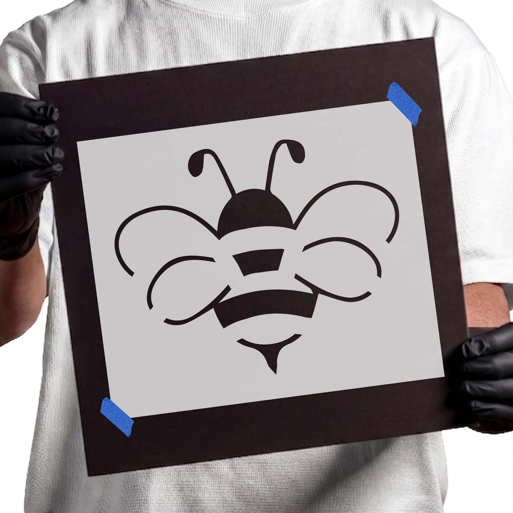 Simple Honey Bee Stencil