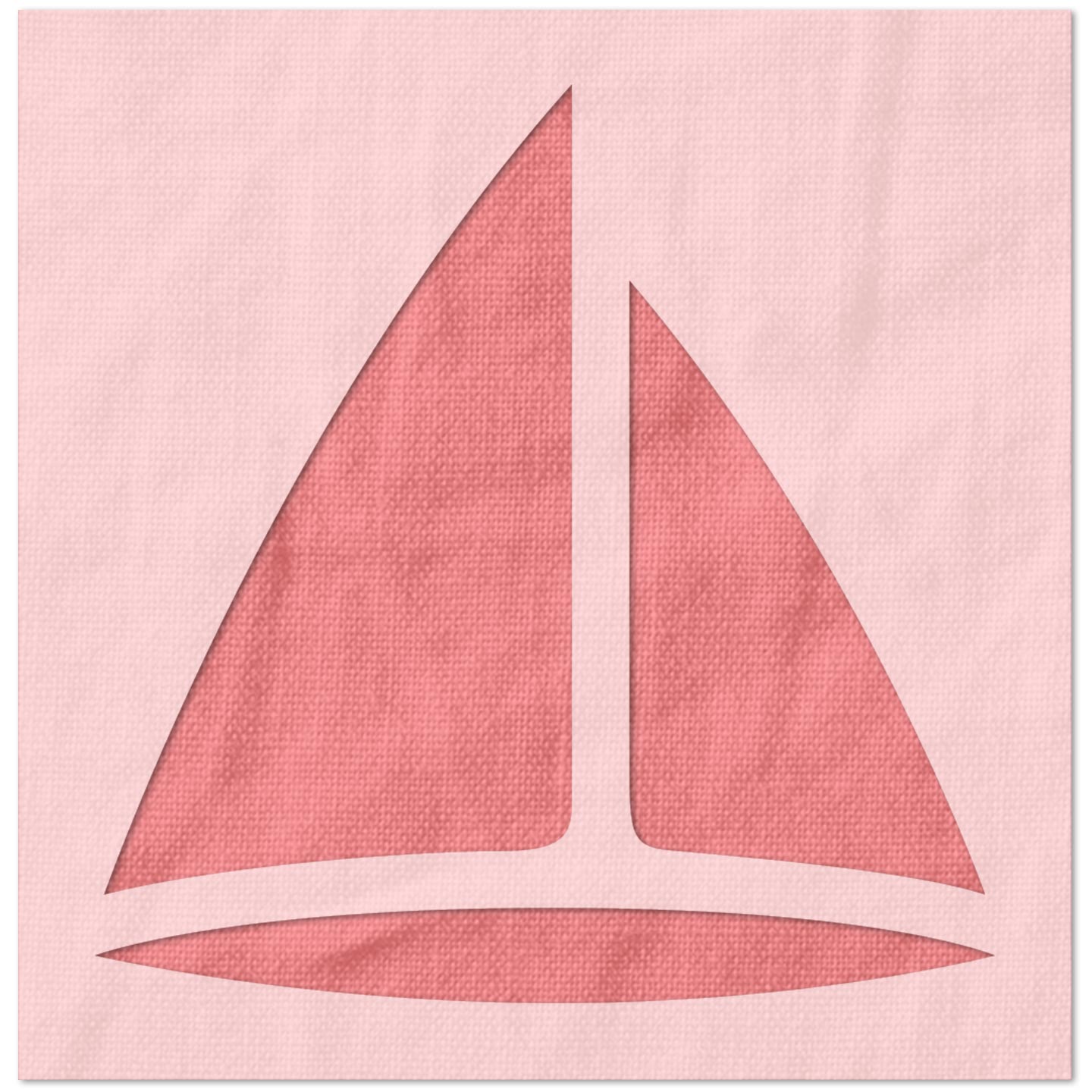 Simple Sailboat Stencil