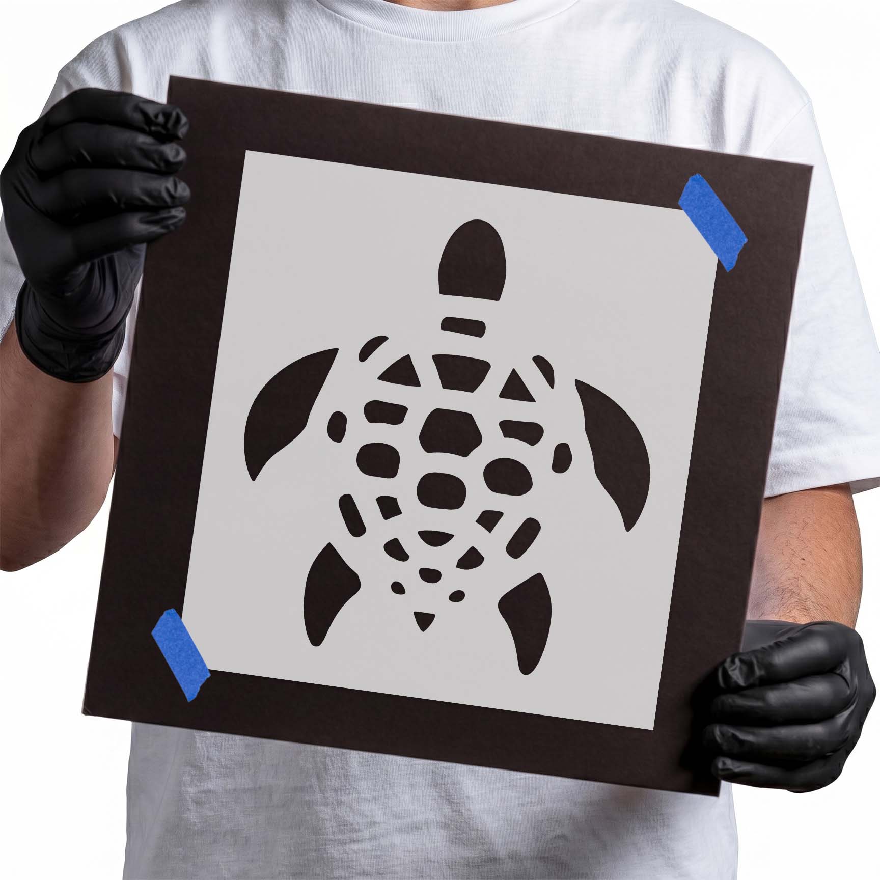 Simple Sea Turtle Design Stencil