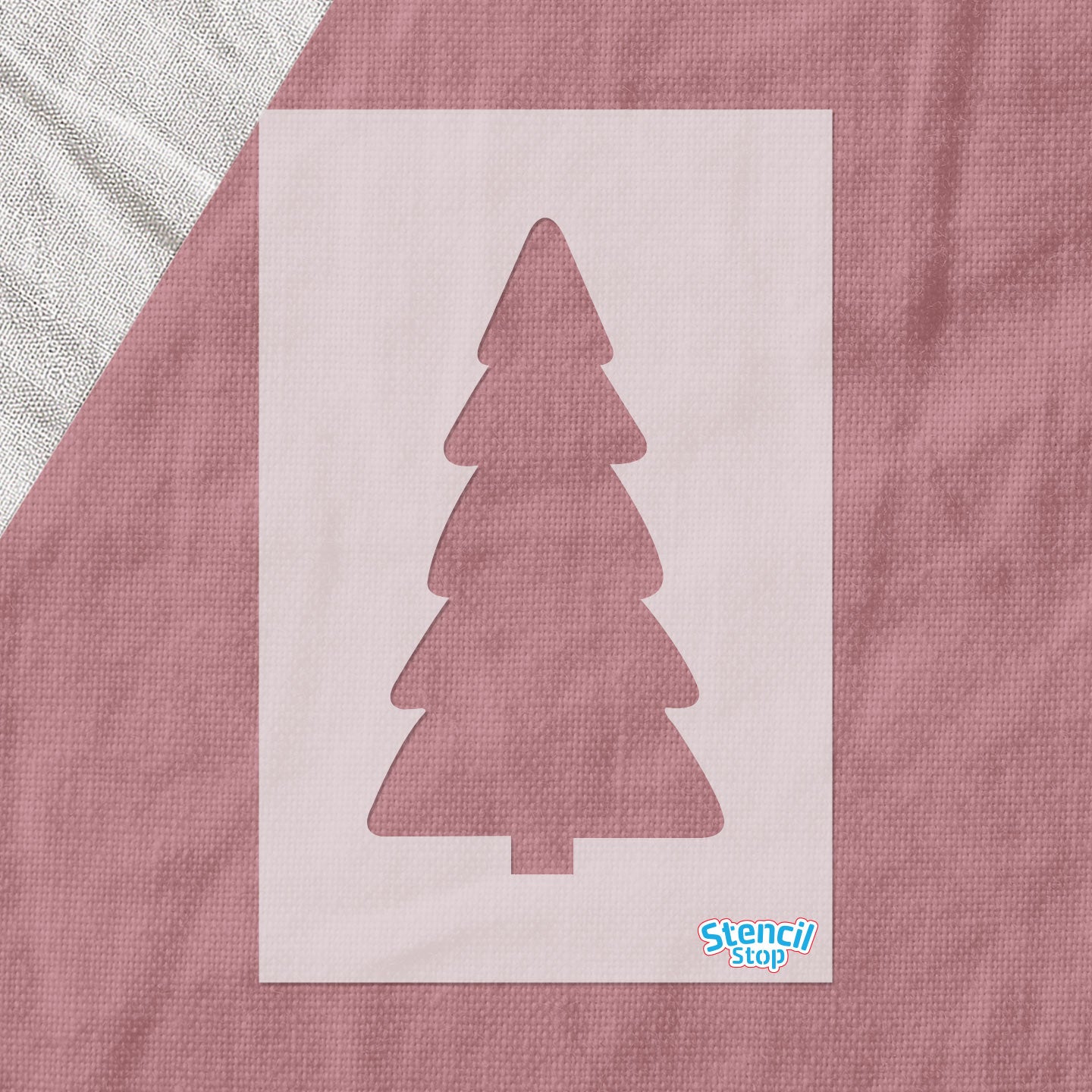 Rounded Christmas Tree Stencil