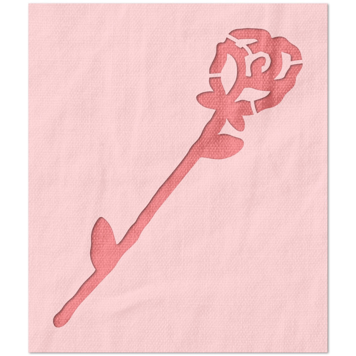 Single Rose Stencil