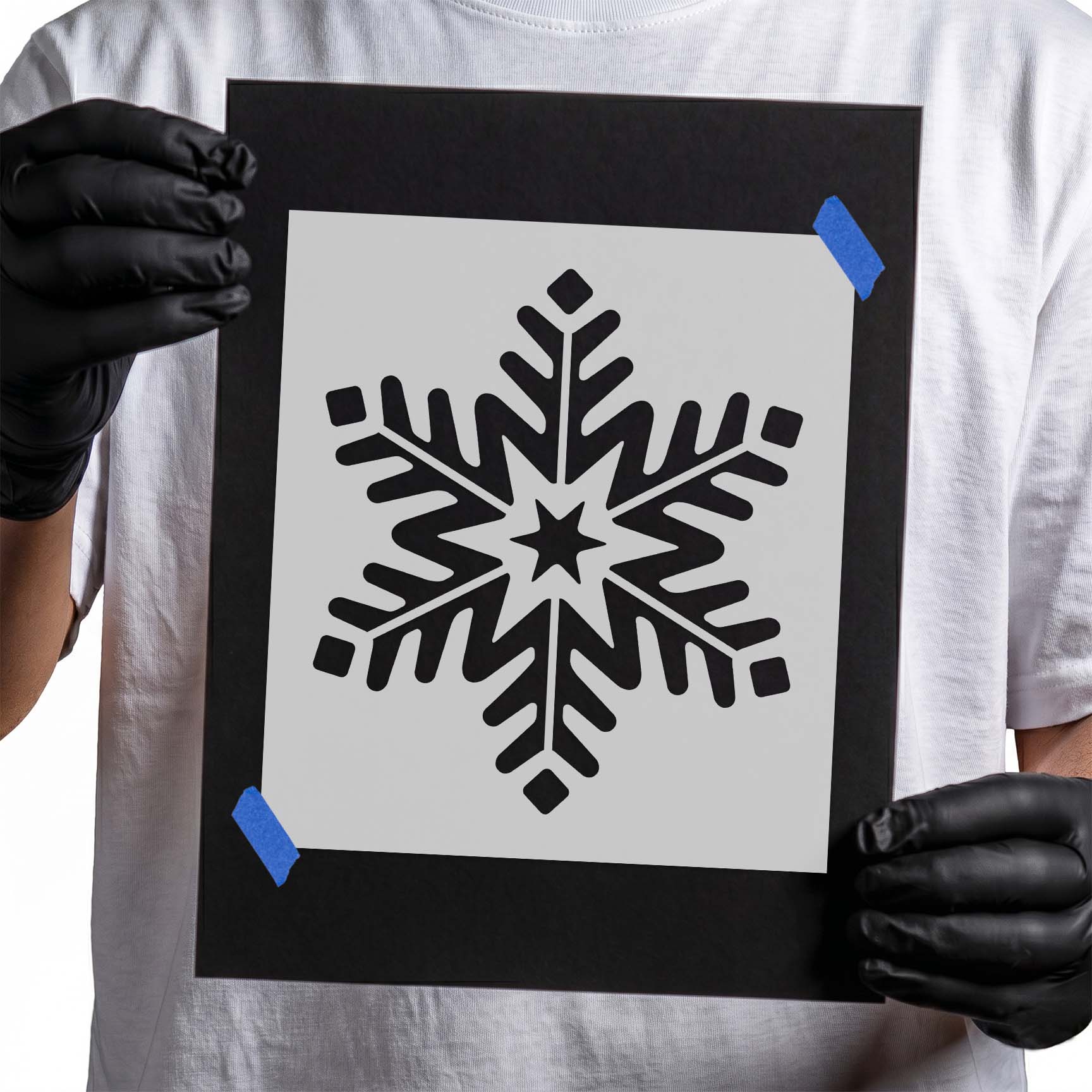 Six Point Snowflake Stencil