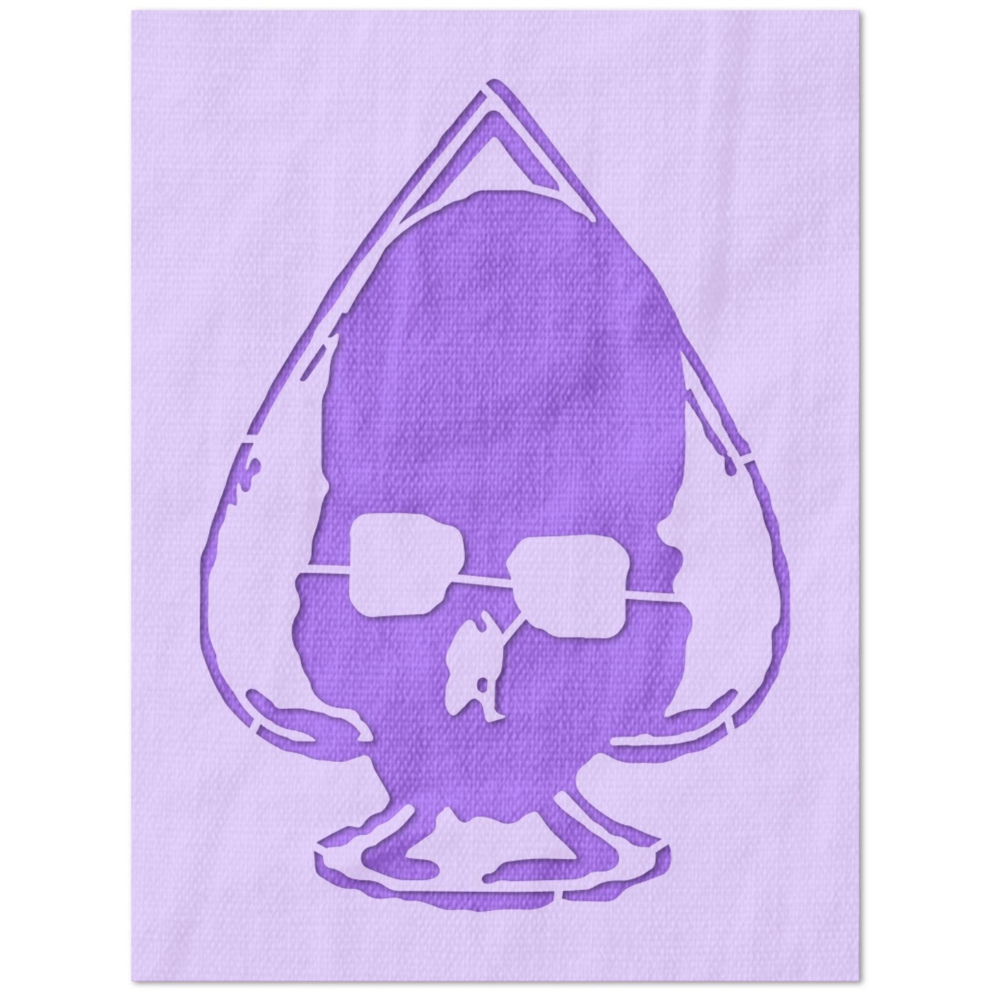 Skull in Spade Stencil