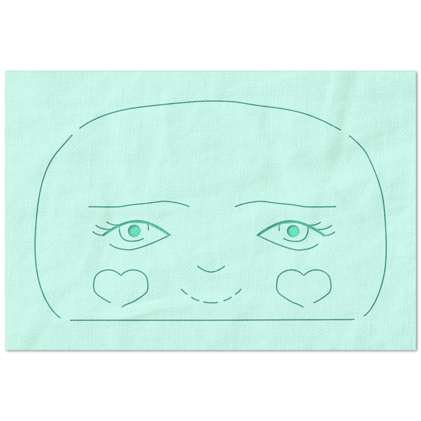 Smiling Doll Face Stencil