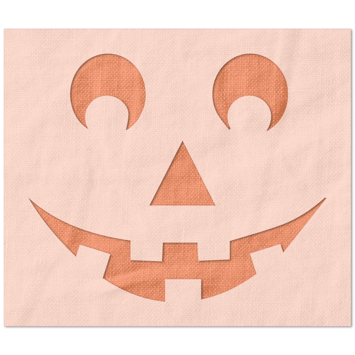 Smiling Jack O Lantern Face Stencil