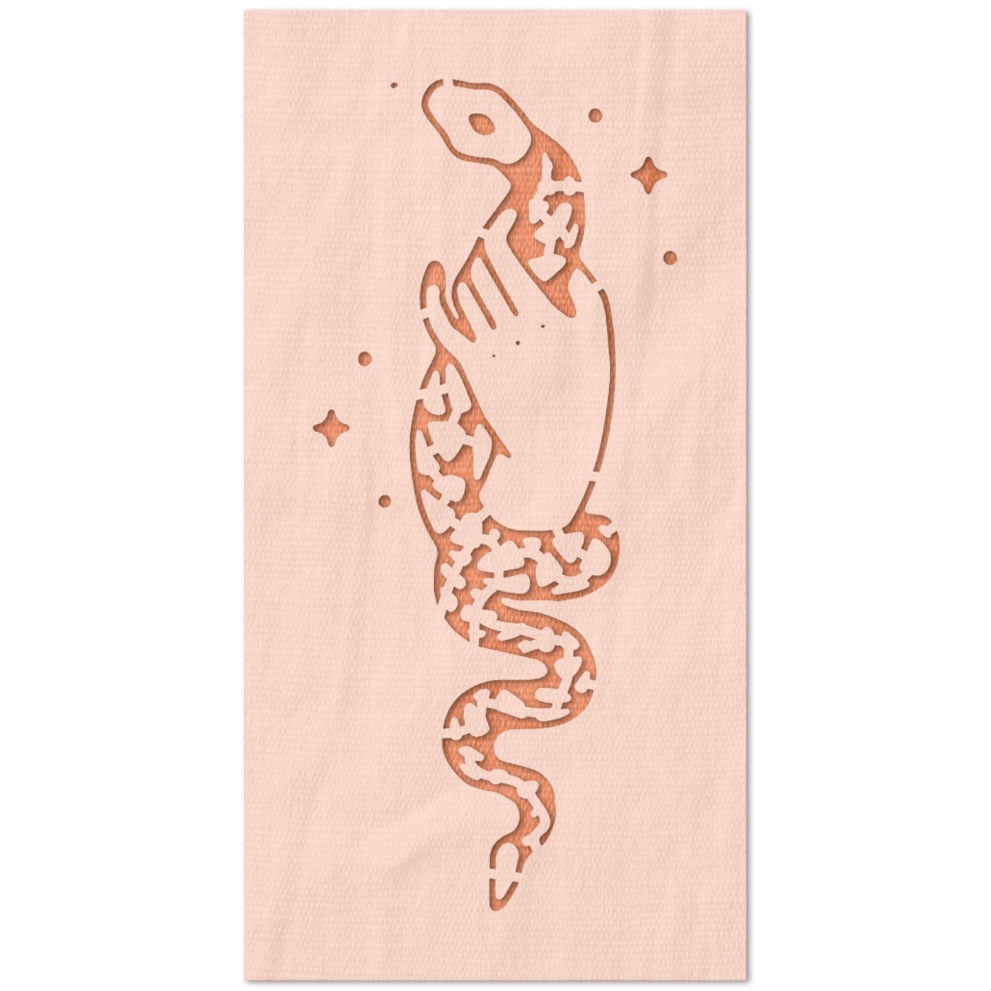 Snake in Hand Stencil