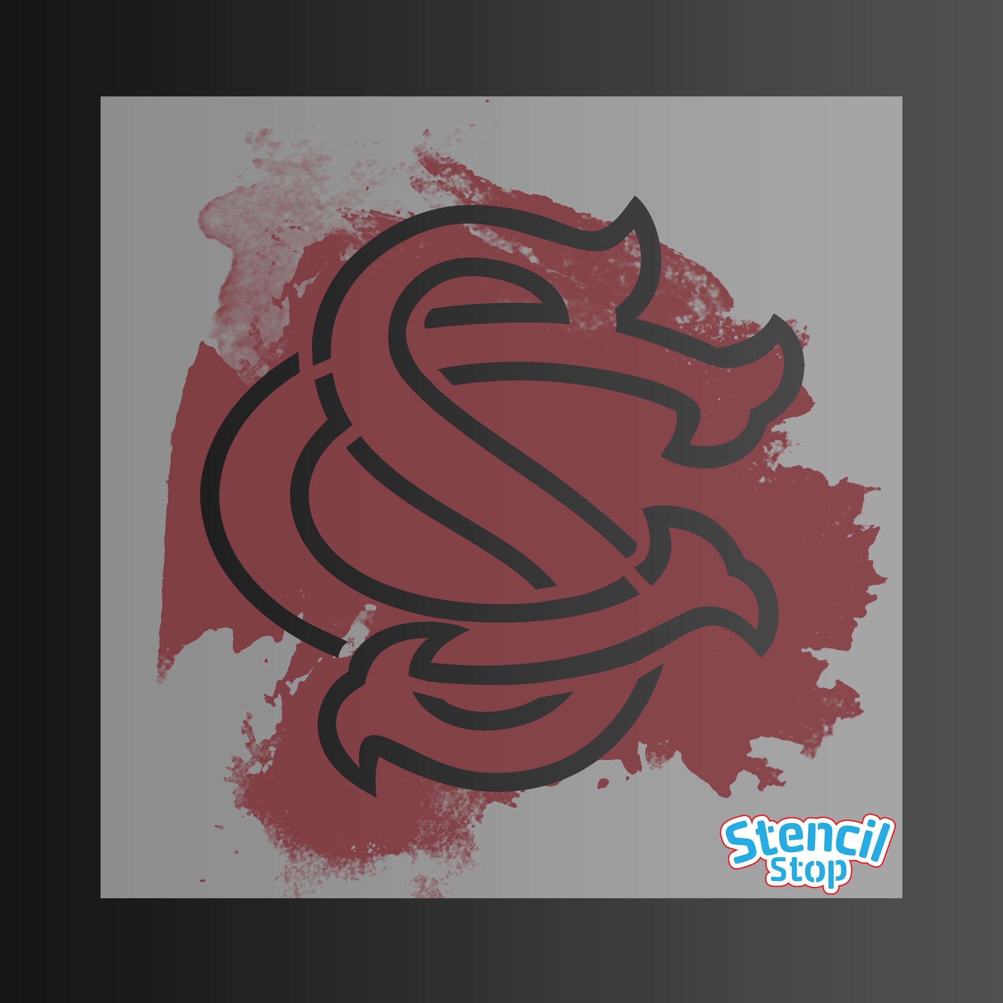 University of South Carolina Baseball SC Logo Stencil